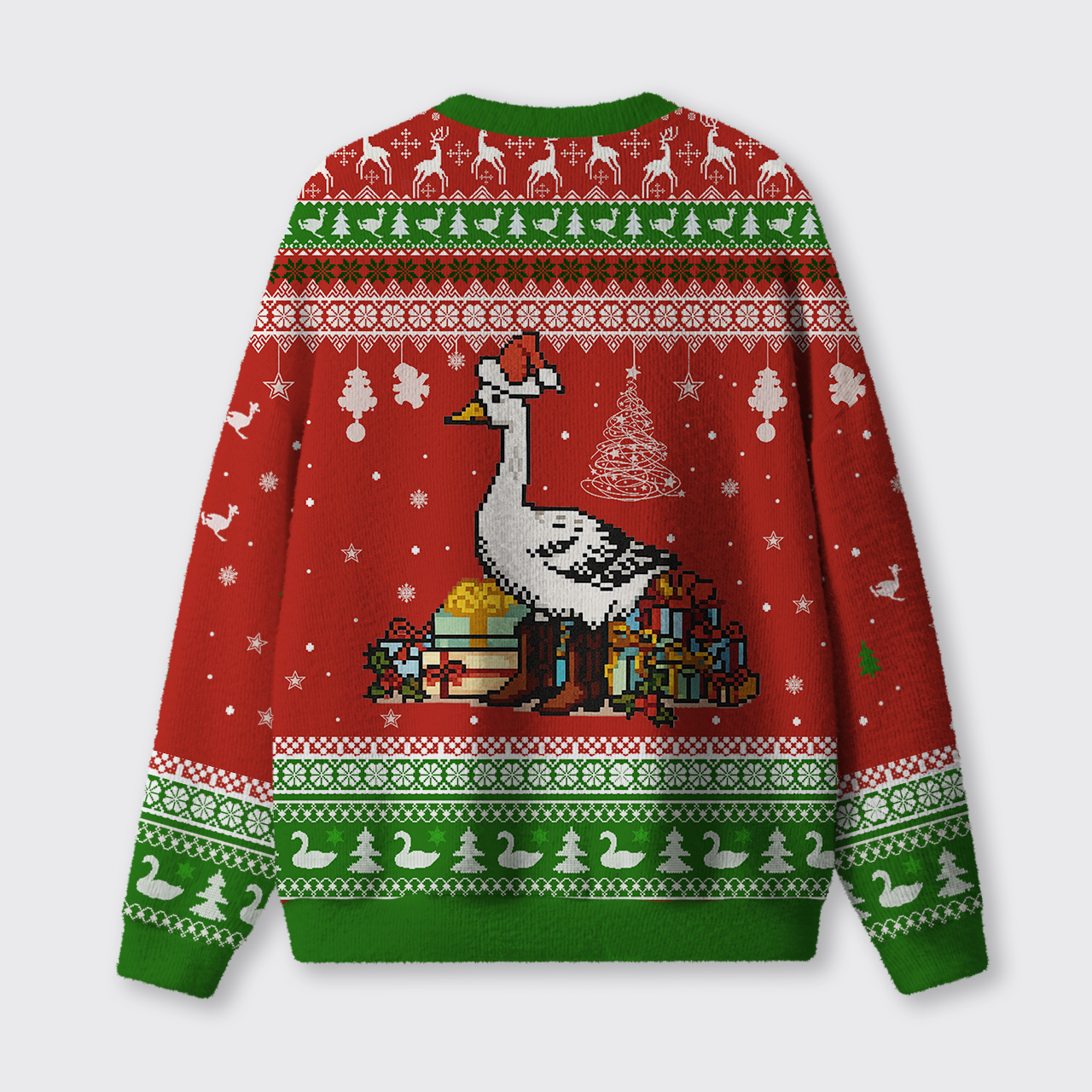 Christmas Funny Goose Ugly Knit Sweatshirt