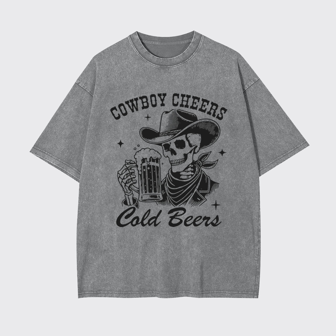 Cowboy Cheers Cold Beers Garment-dye Tees