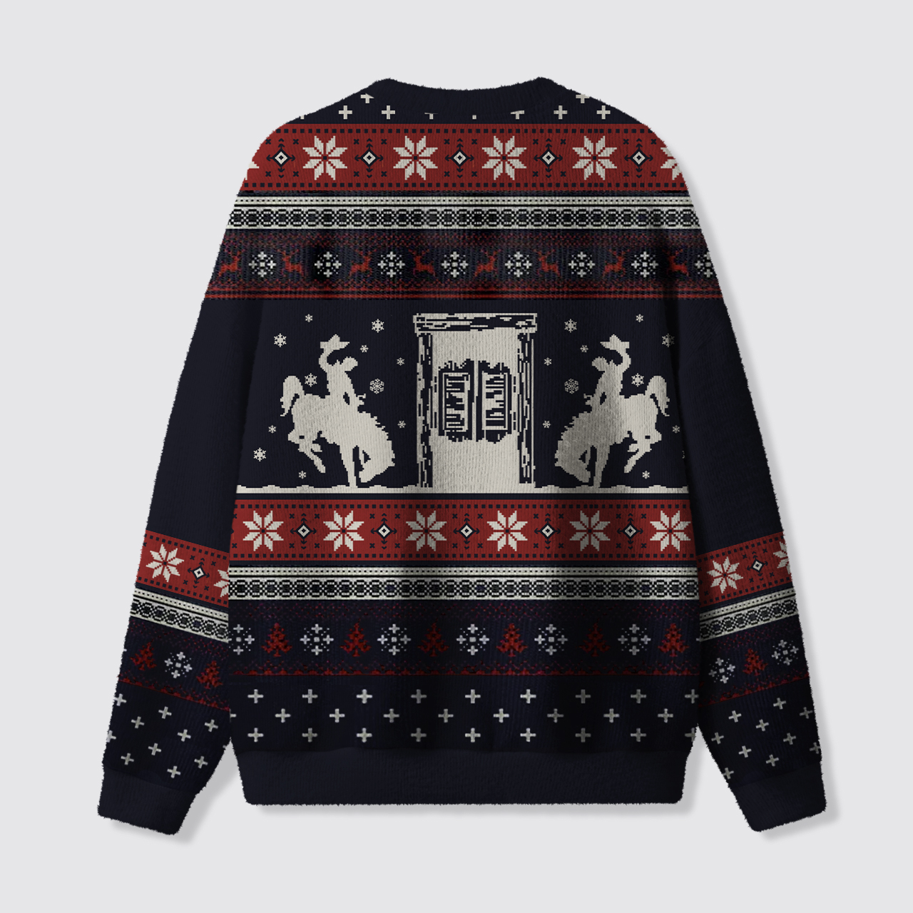 Cowboy Silhouette Ugly Knit Sweatshirt