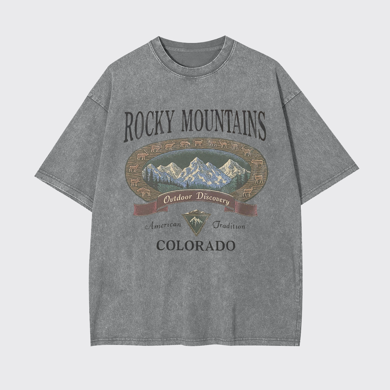 Vintage Rocky Mountains Garment-dye Tees