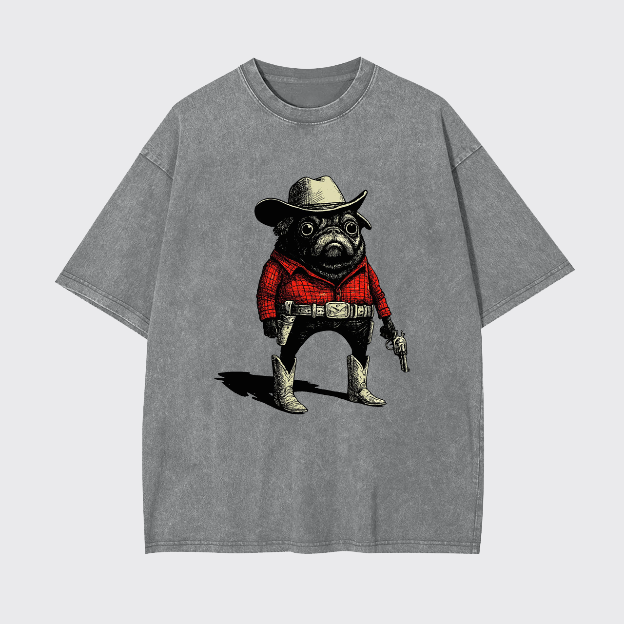 Cowboy Pug Garment-dye Tees