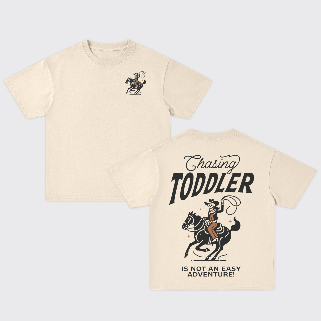 Chasing Toddler Is Not An Easy Adventure Oversize T-Shirts