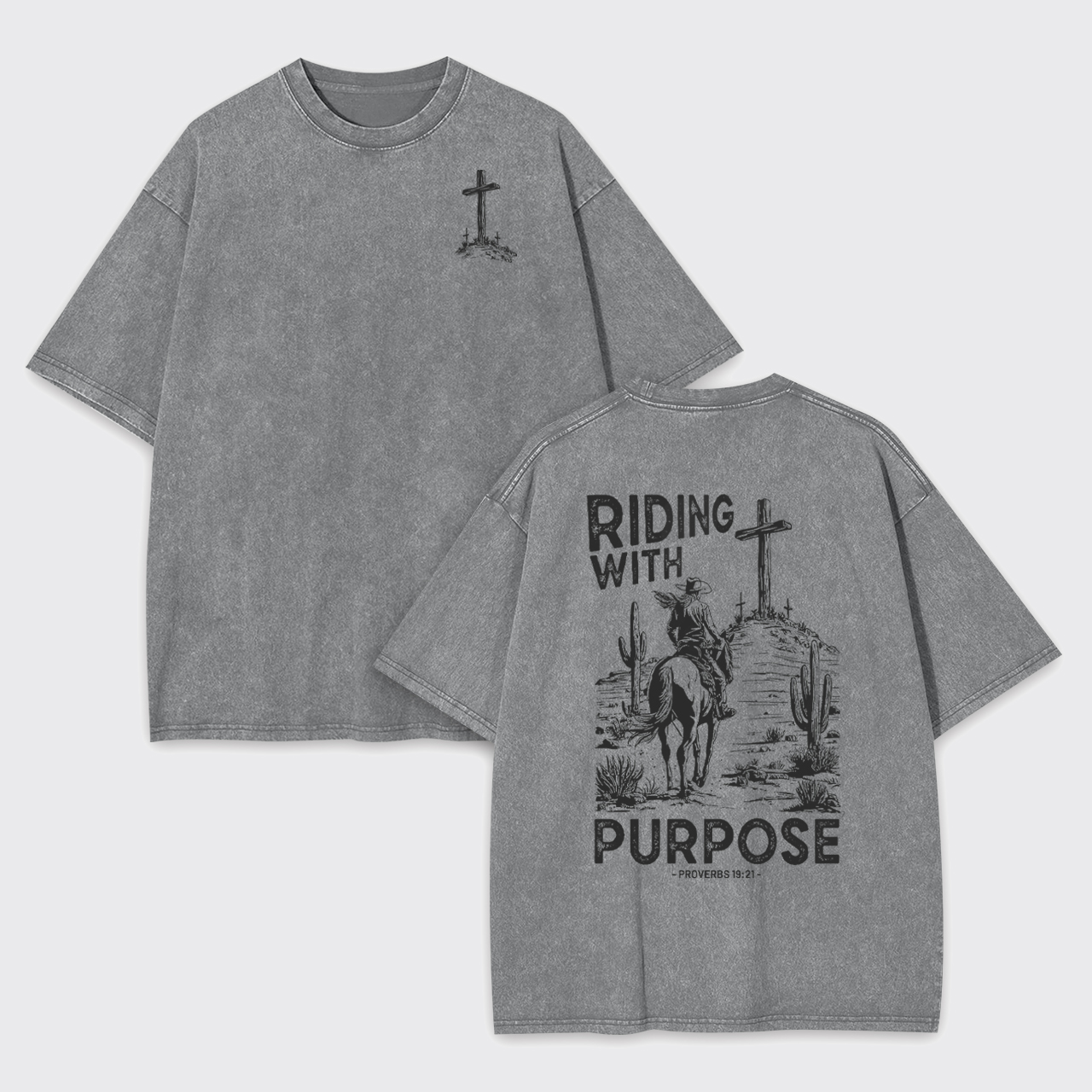 Christian Western Horse Rider Garment-dye Tees