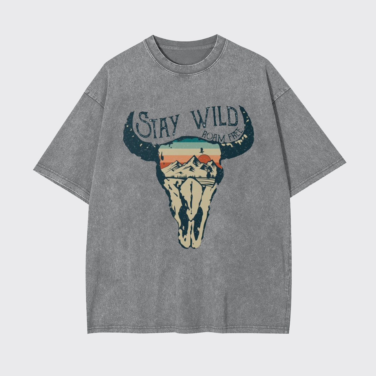 Stay Wild Roam Free Vintage Country Garment-dye Tees