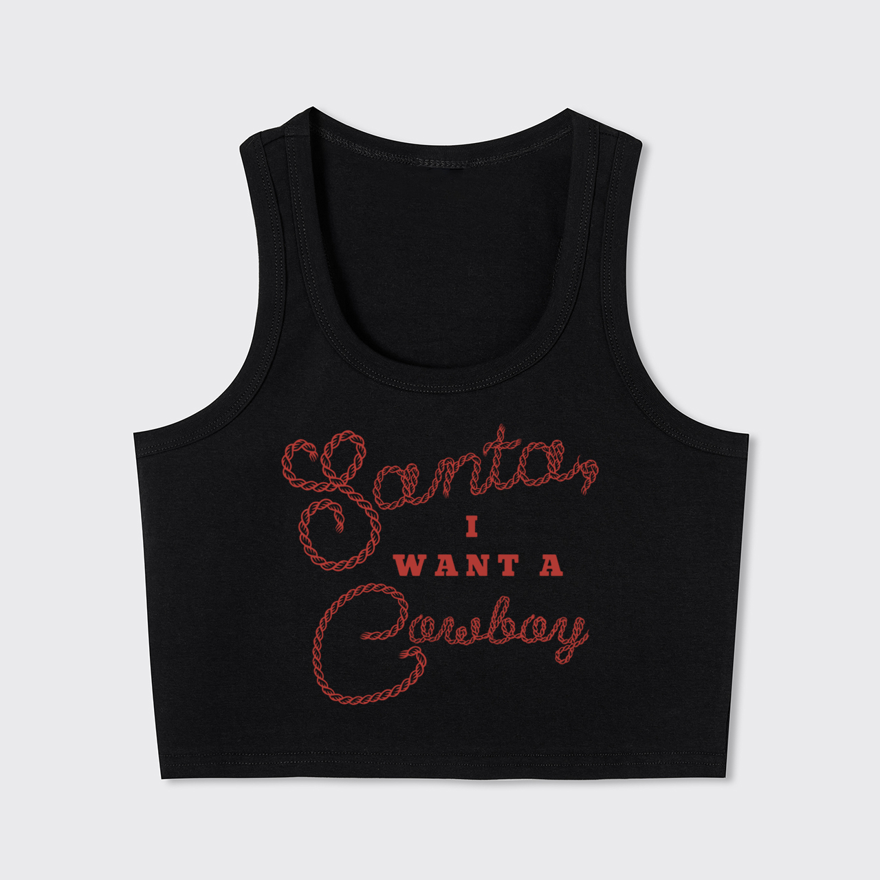 Santa I Want a Cowboy Tank Top