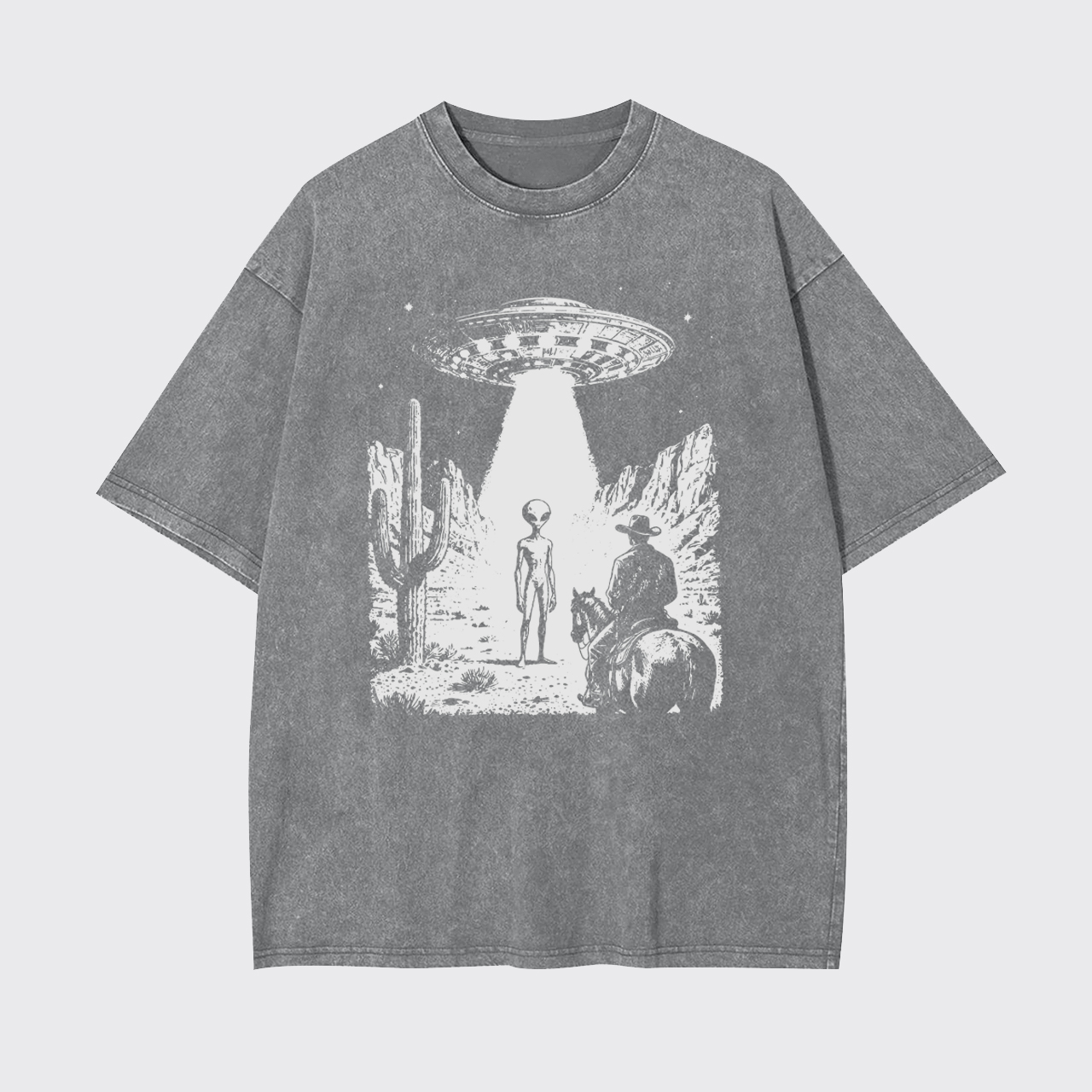 Alien Cowboy UFO Garment-dye Tees