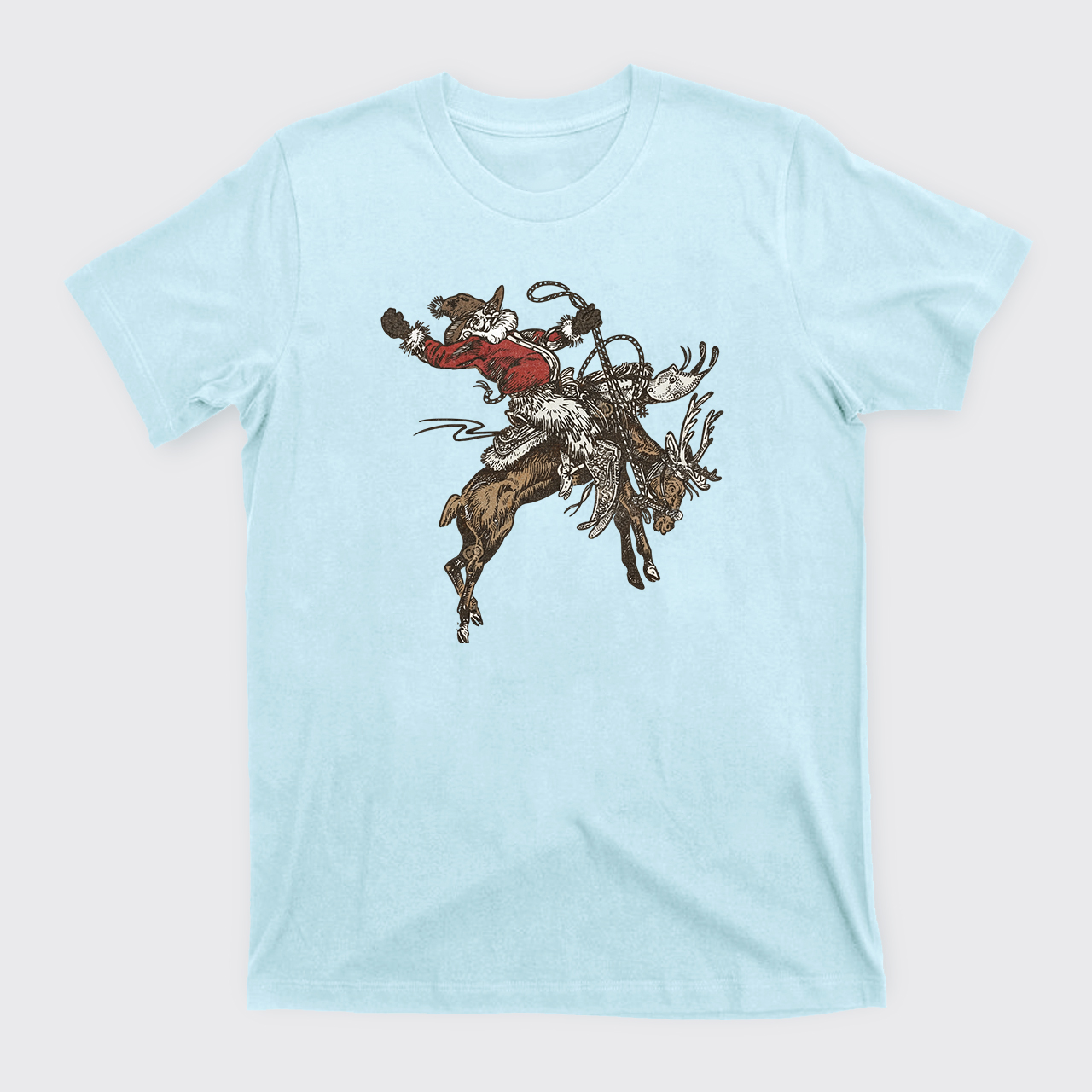 Cowboy Santa Jingle Horse Reindeer T-Shirts