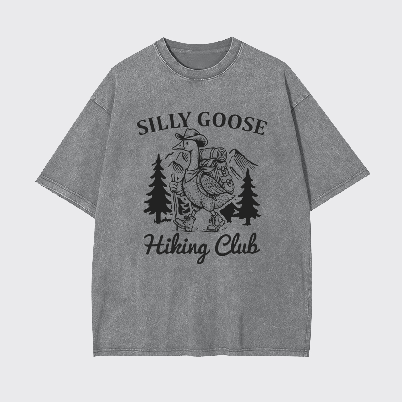Retro Goose Hiking Outdoorsy Adventure Garment-dye Tees