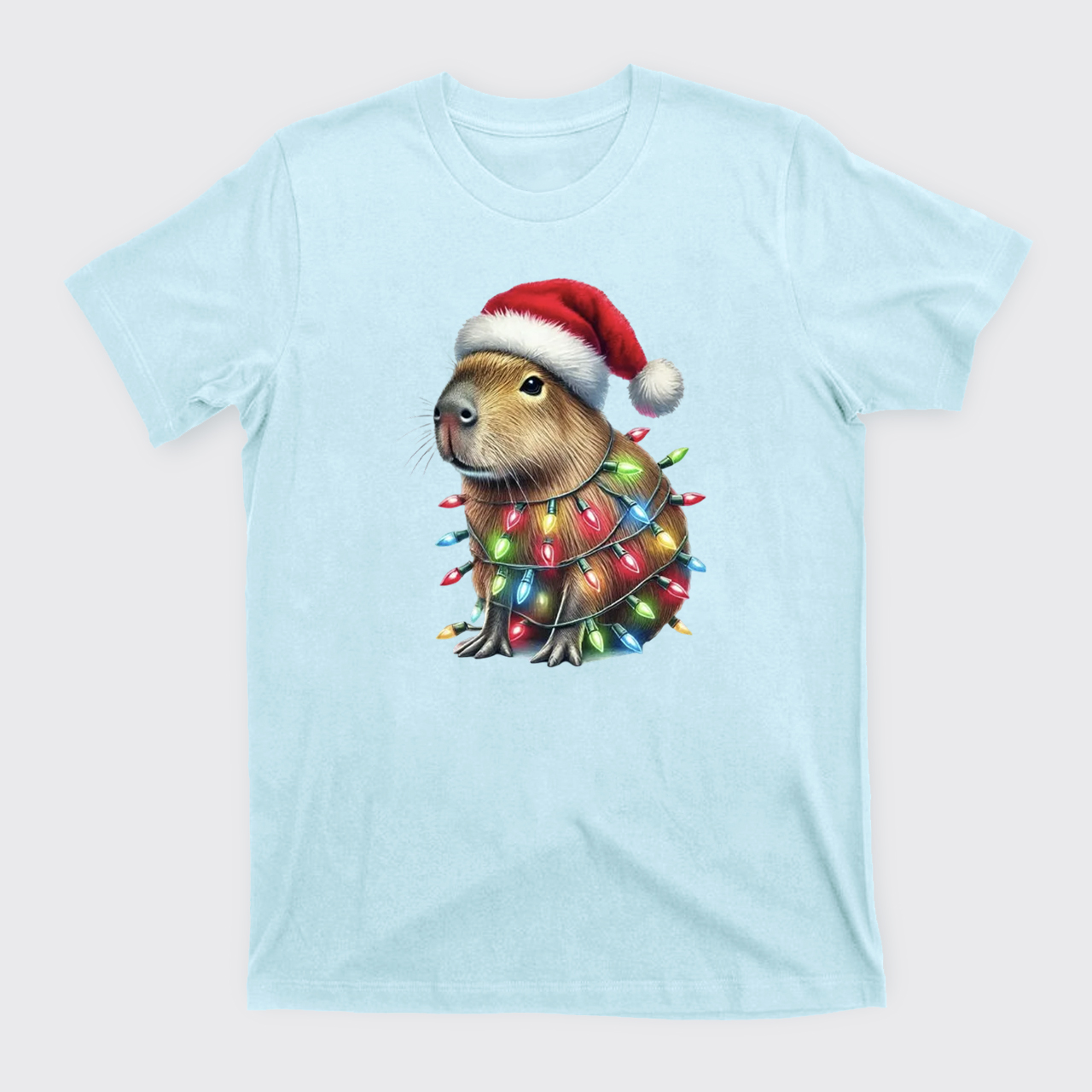 Capybara Christmas Lights T-Shirts