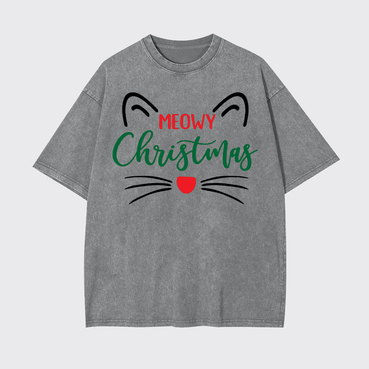 Meowy Christmas Garment-dye Tees