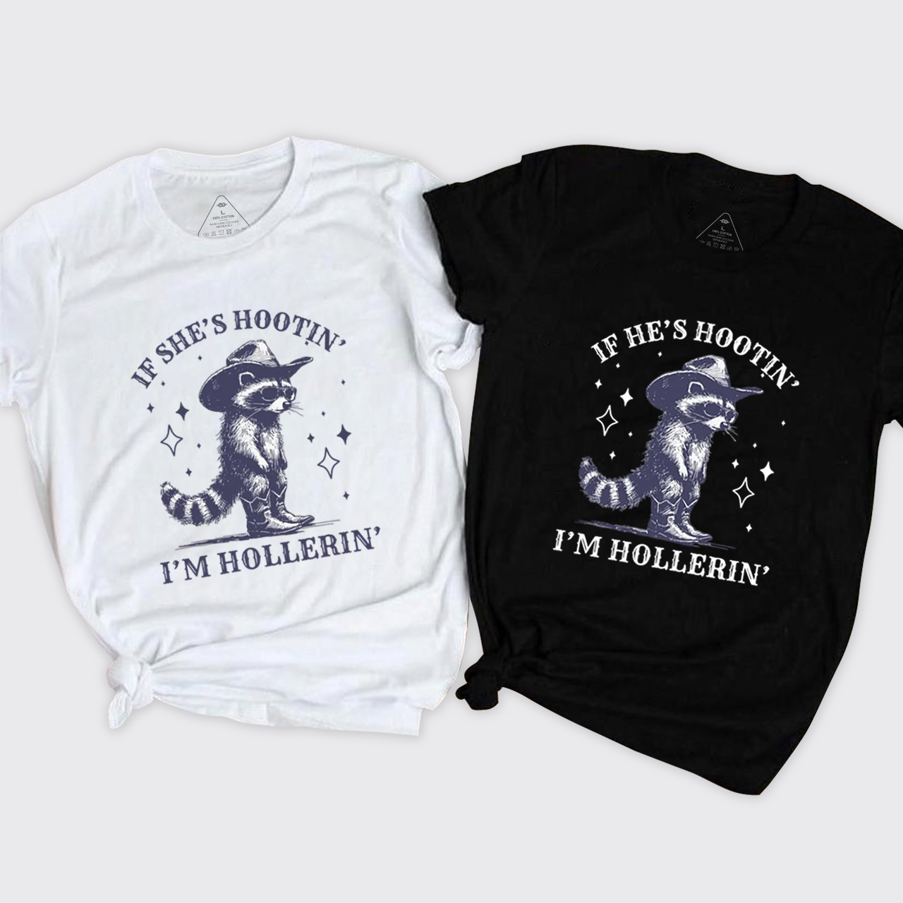 Funny Raccoon Matching Couples T-Shirts