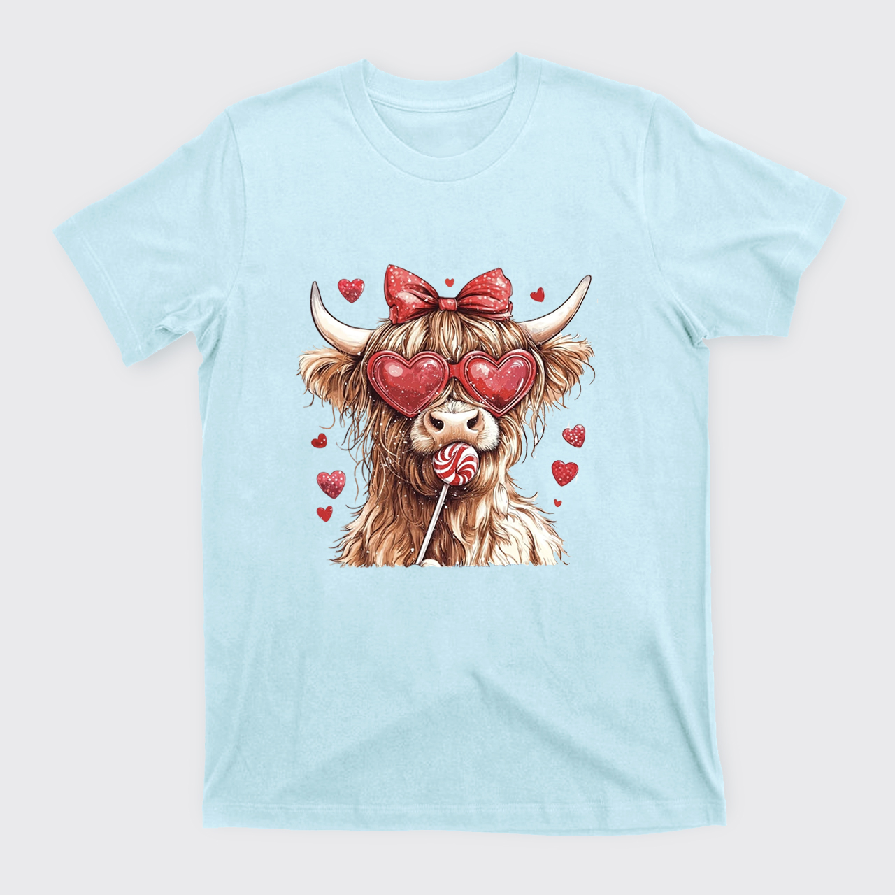 Highland Cow Valentine T-Shirts