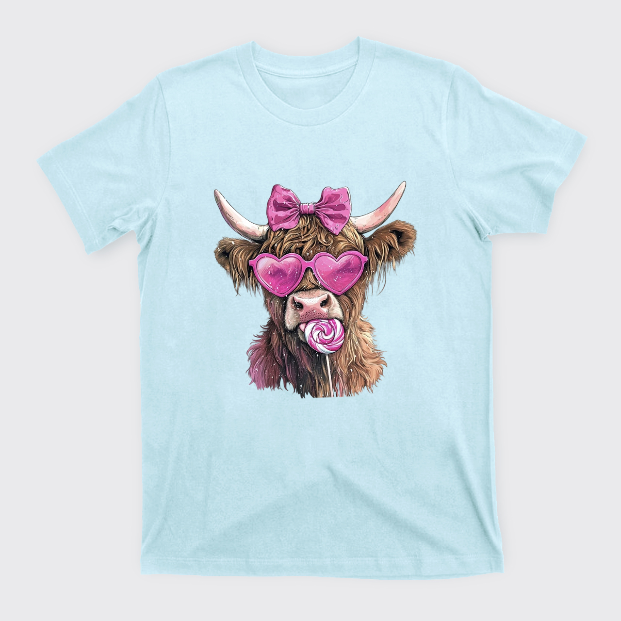 Highland Cow Valentine's Day T-Shirts