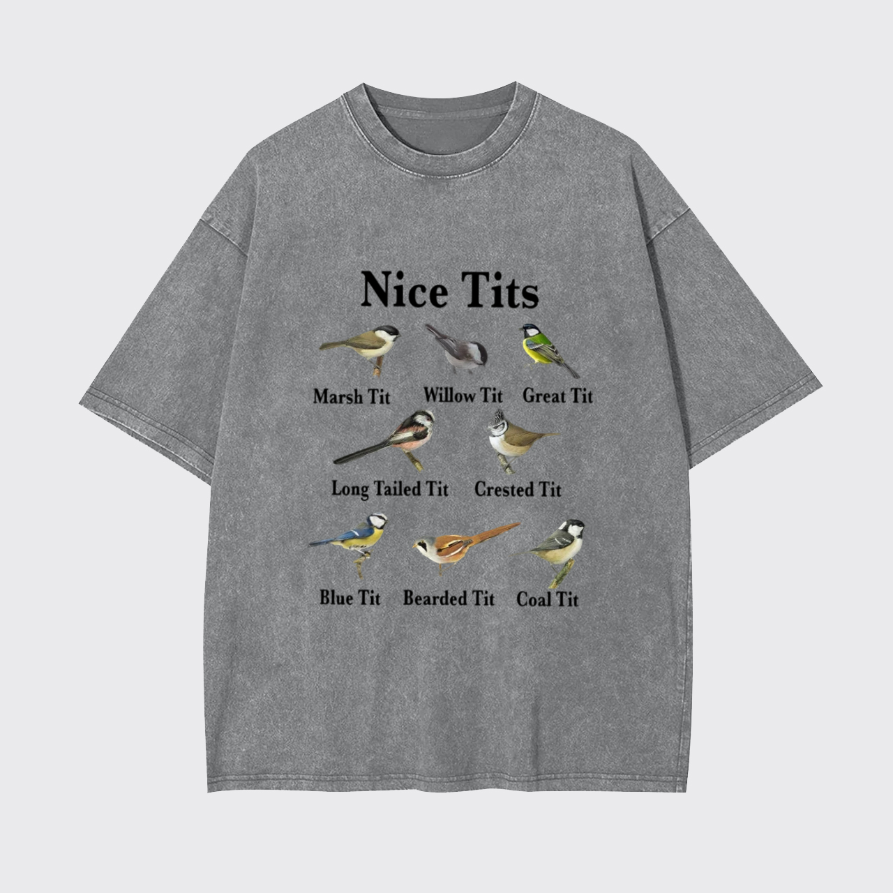 Funny Bird Tits Garment-dye Tees
