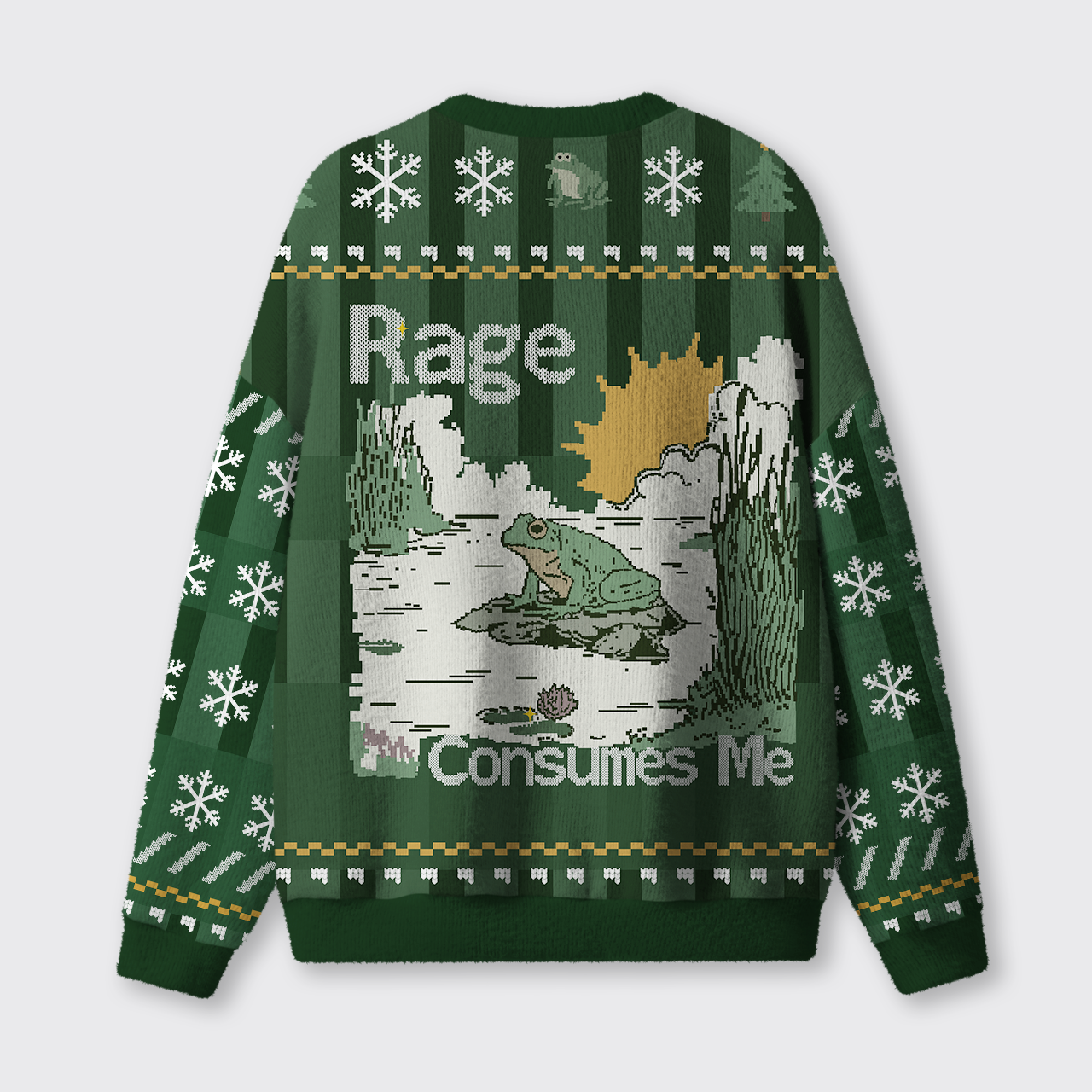 Rage Consumes Me Ugly Knit Sweatshirt
