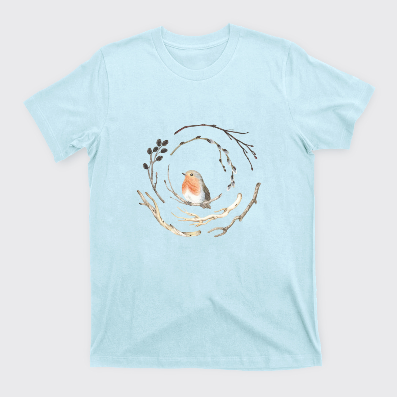 Watercolor Robin Bird T-Shirts