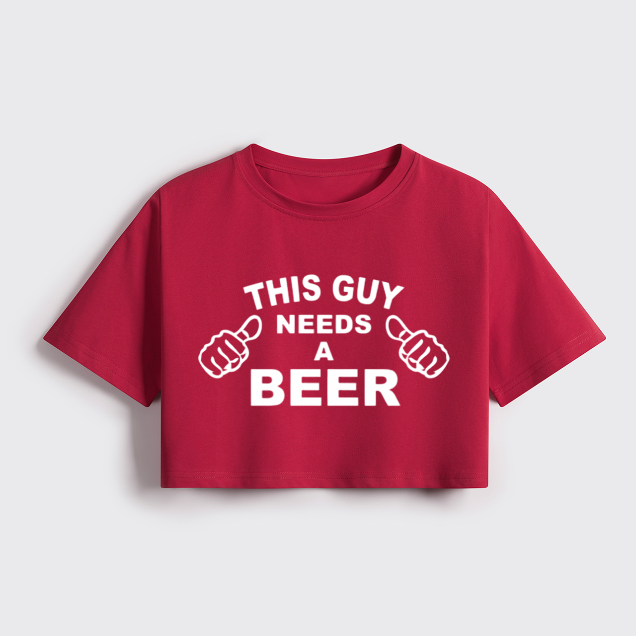 This Guy Needs a Beer Cropped Boxy Tee