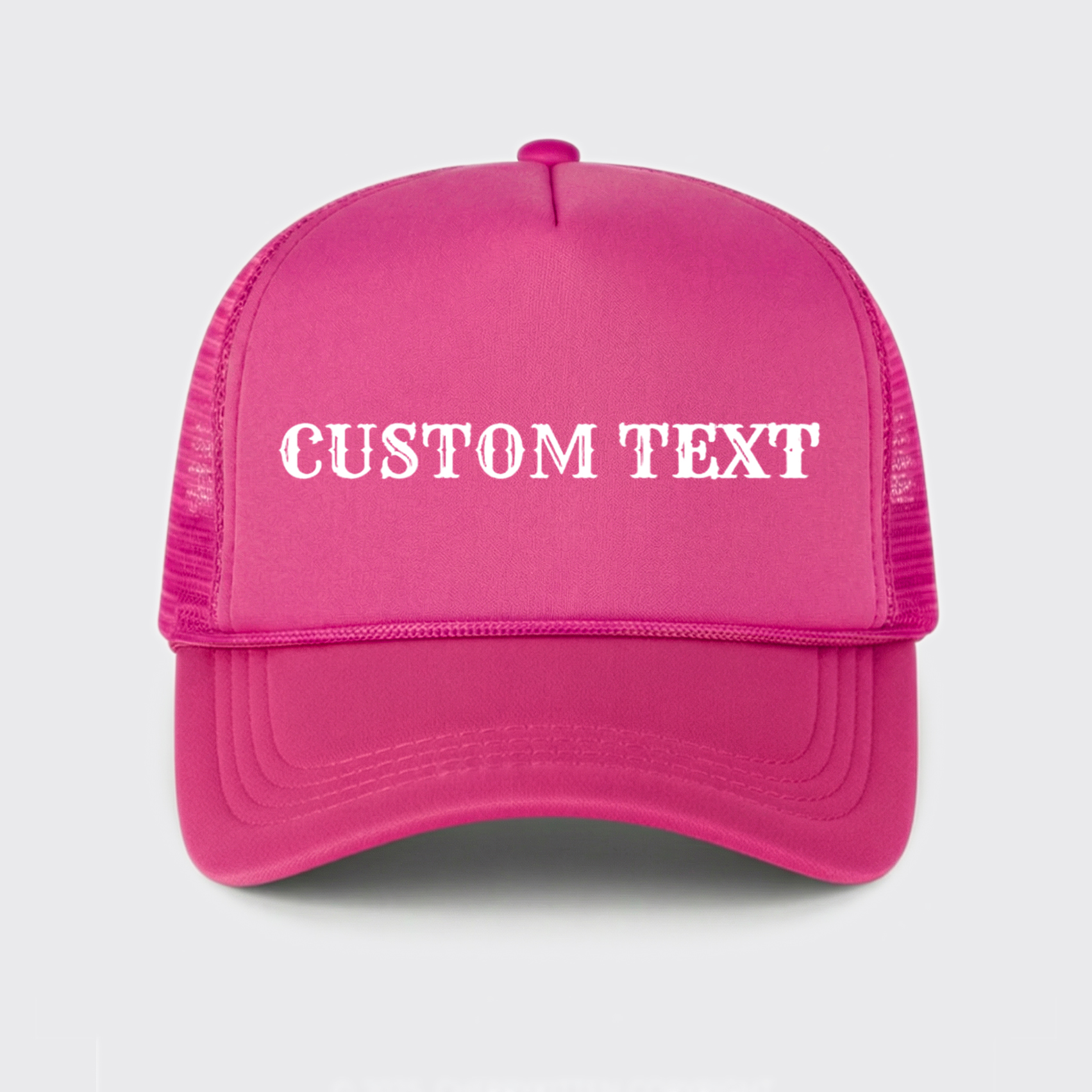 Custom Text Solid Color Trucker Hat