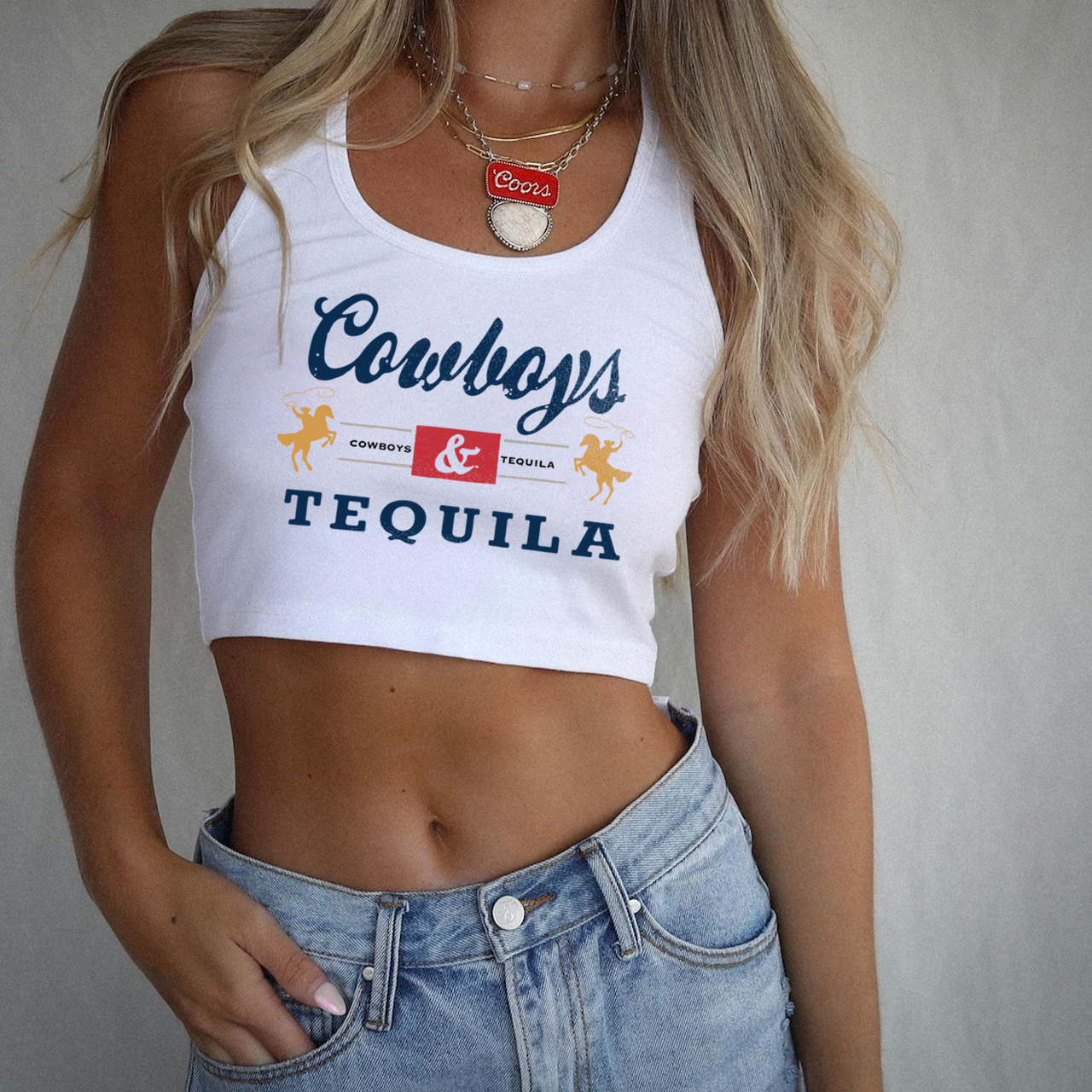 Western Cowboys and Tequila Tank Top