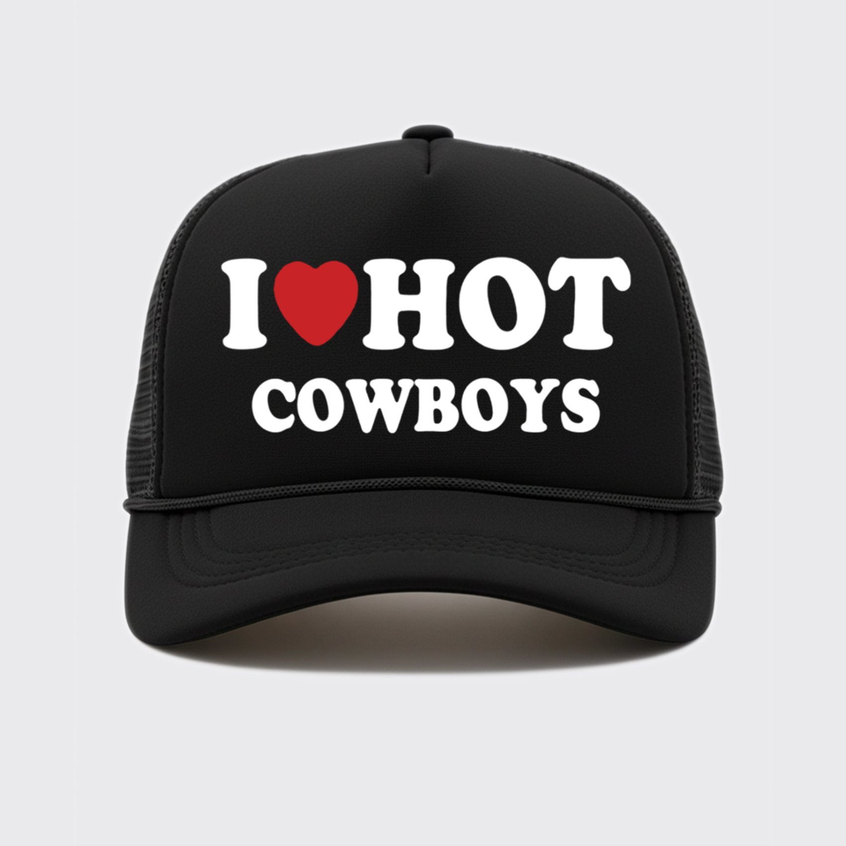 I Heart Hot Cowboys Trucker Hat
