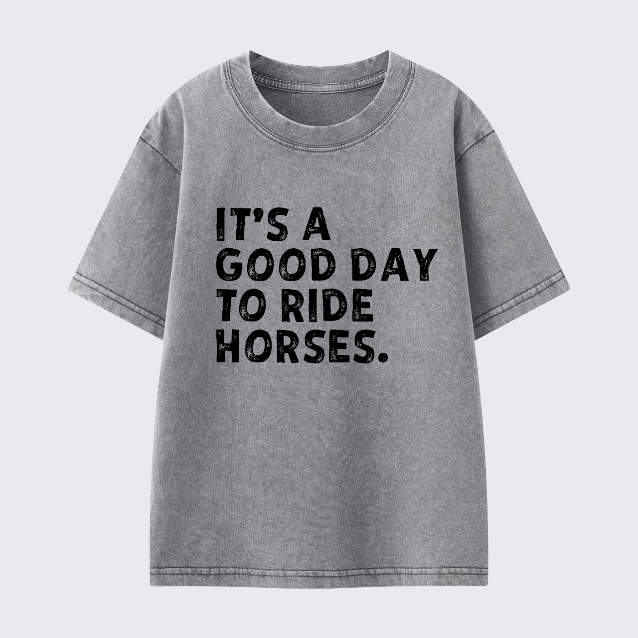 It's A Good To Ride Horses Washed Toddler T-shirt