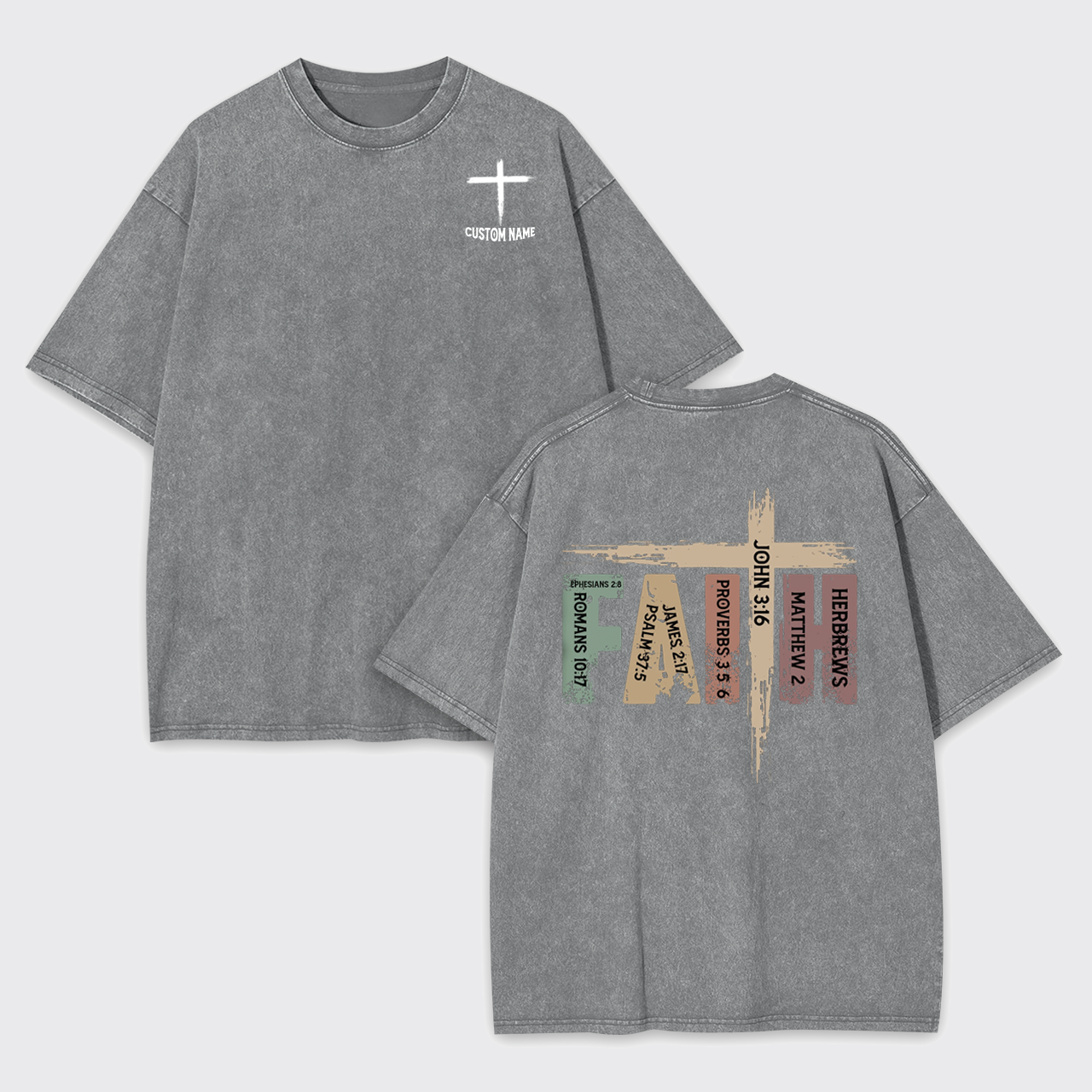 Personalized Retro Christian Garment-dye Tees