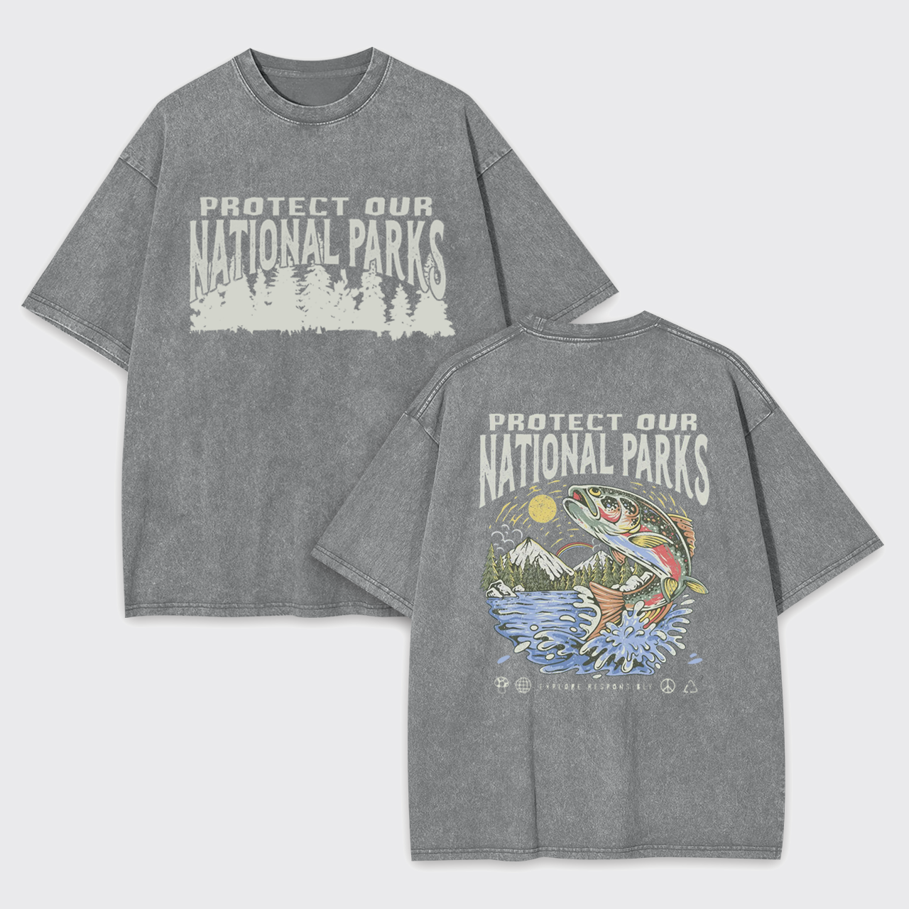 National Parks Fish Garment-dye Tees