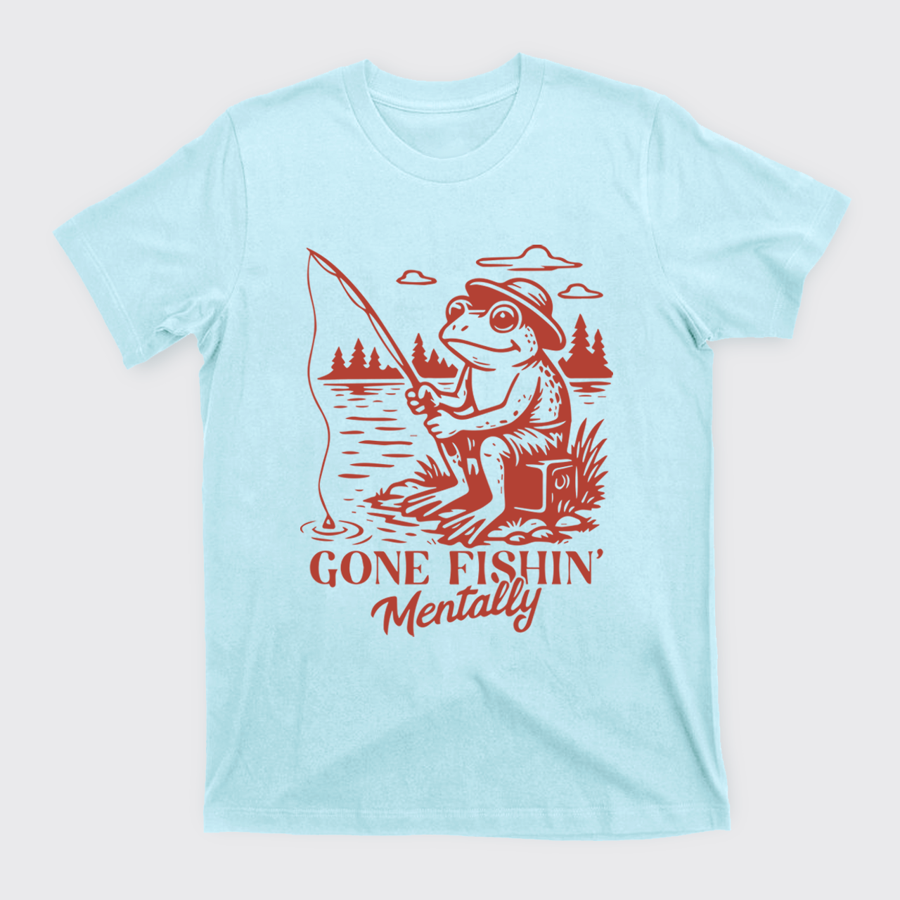 Funny Frog-Gone Fishin' T-Shirts