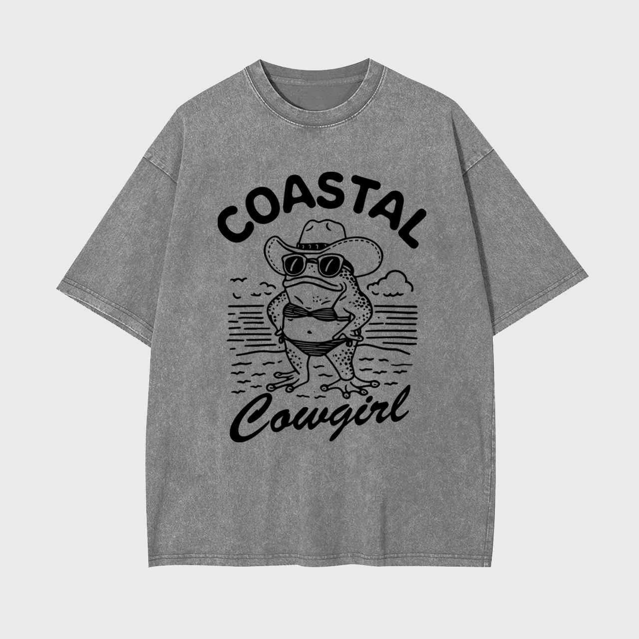 Funny Frog-Coastal Cowgirl Garment-dye Tees