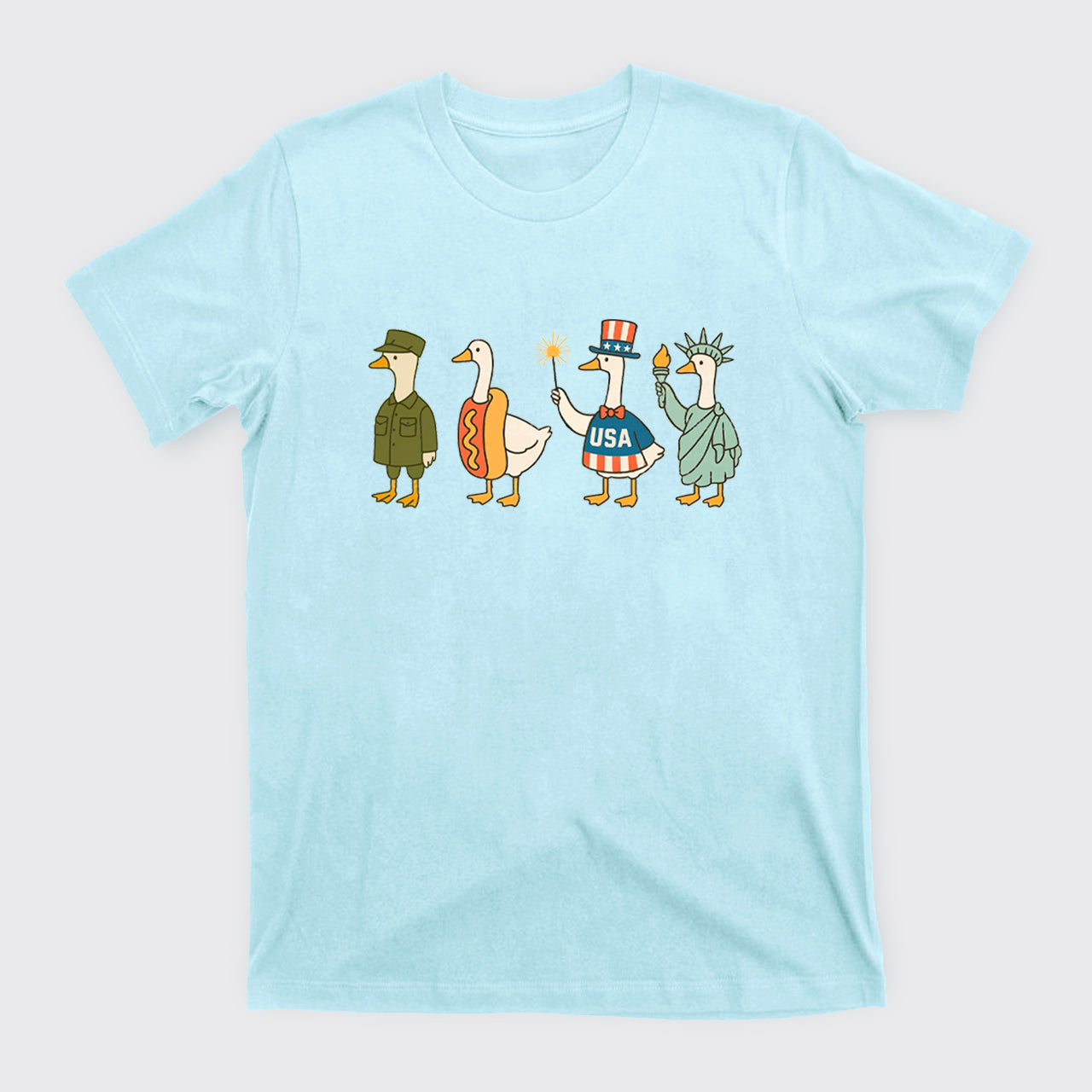 4th Of July-Patriotic Goose T-Shirts