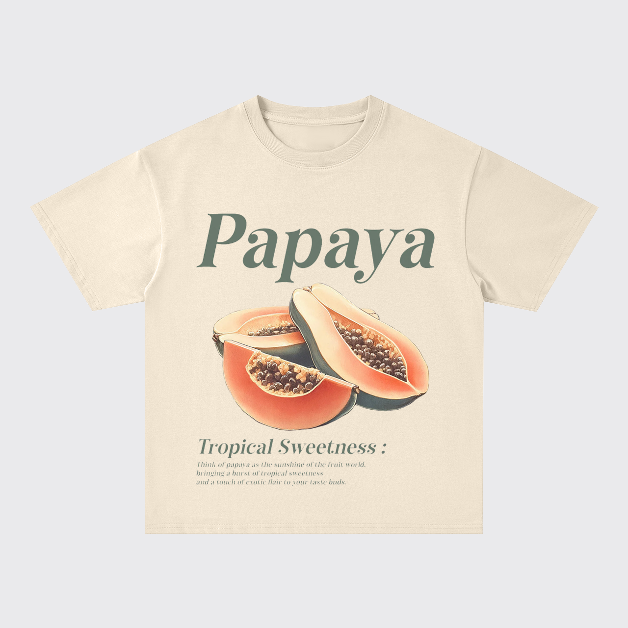 Retro Style-Fresh Papaya Oversize T-Shirts