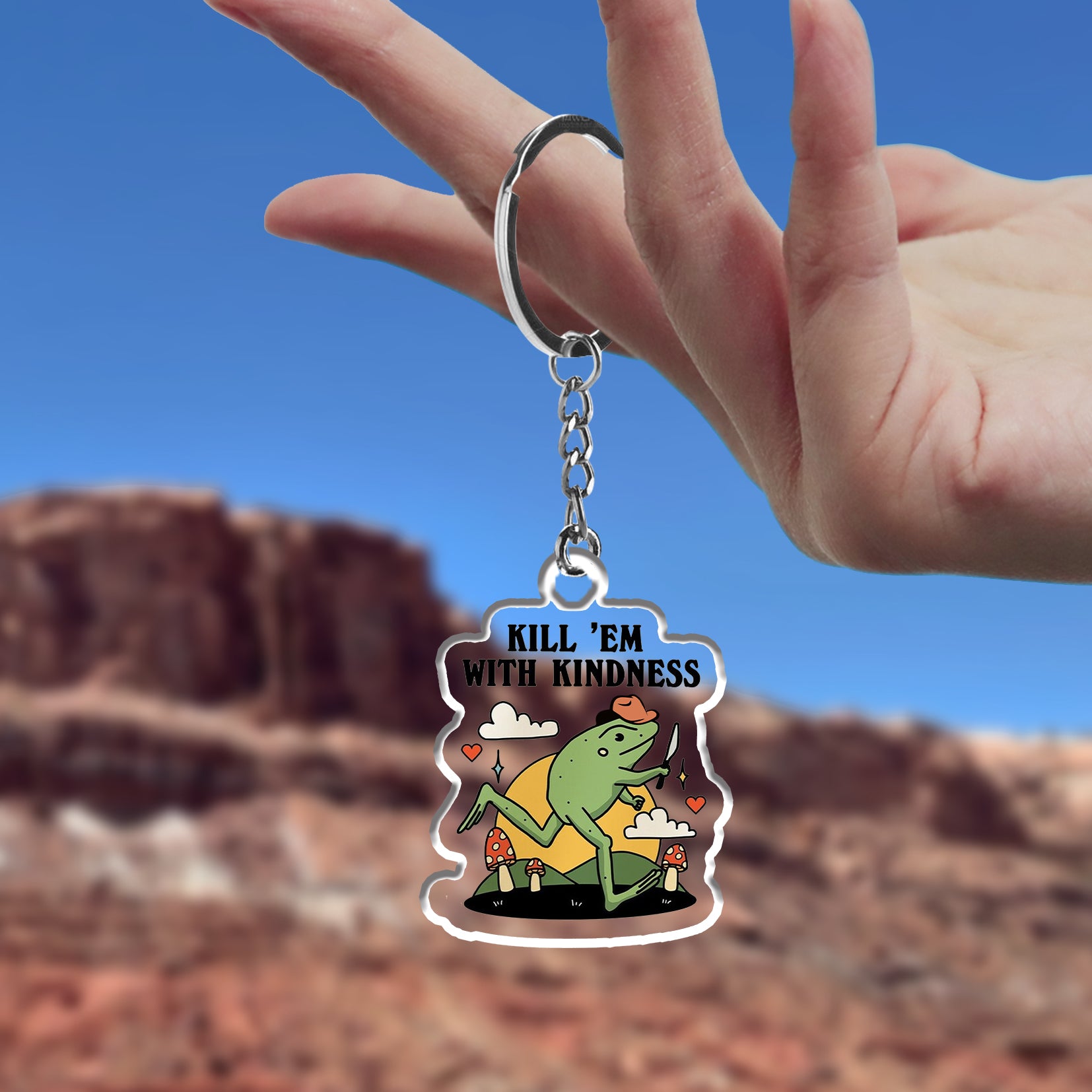 Kill 'Em With Kindness_Cowboybay Keychain
