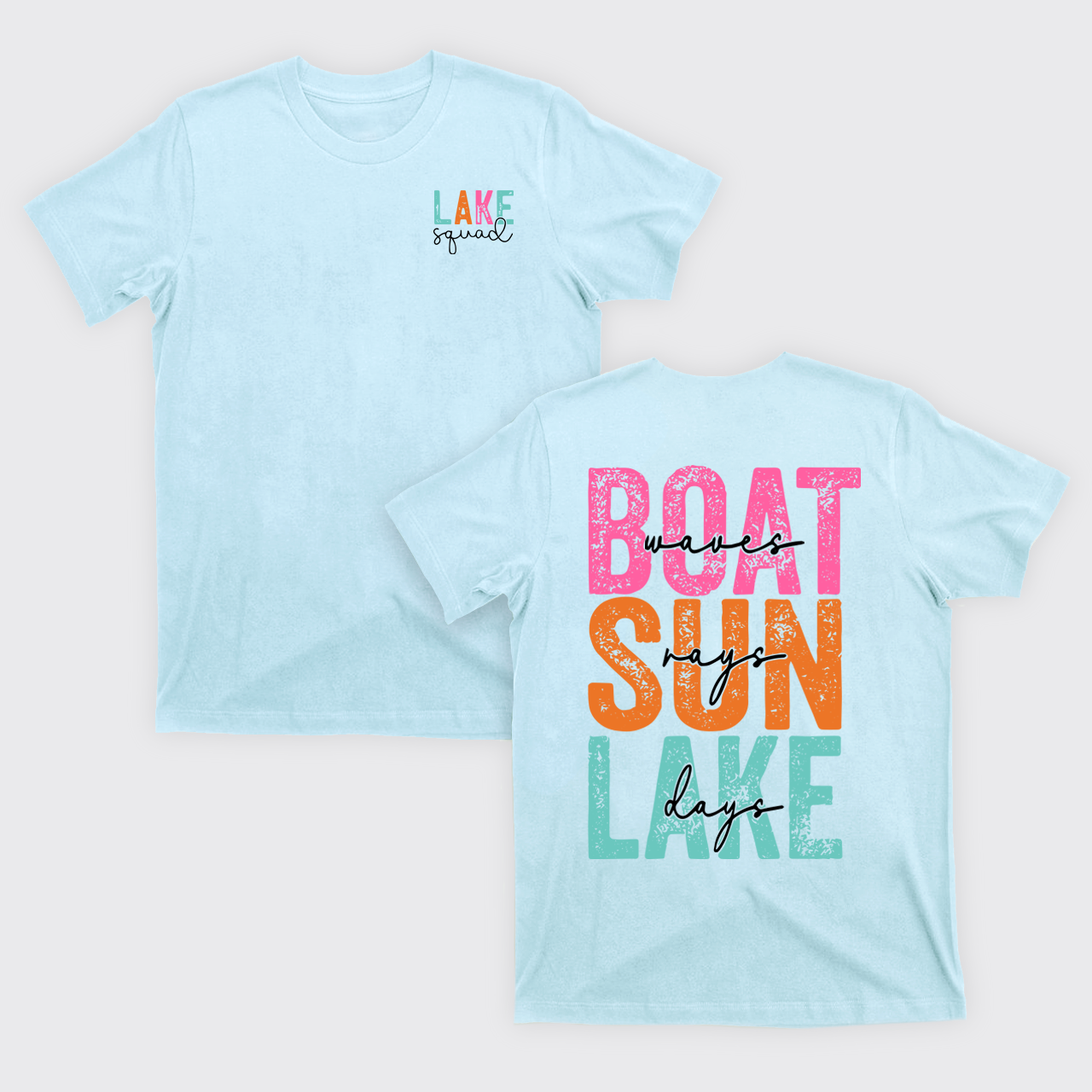 Hello Summer,Boat Waves Sun Rays Lake T-Shirts