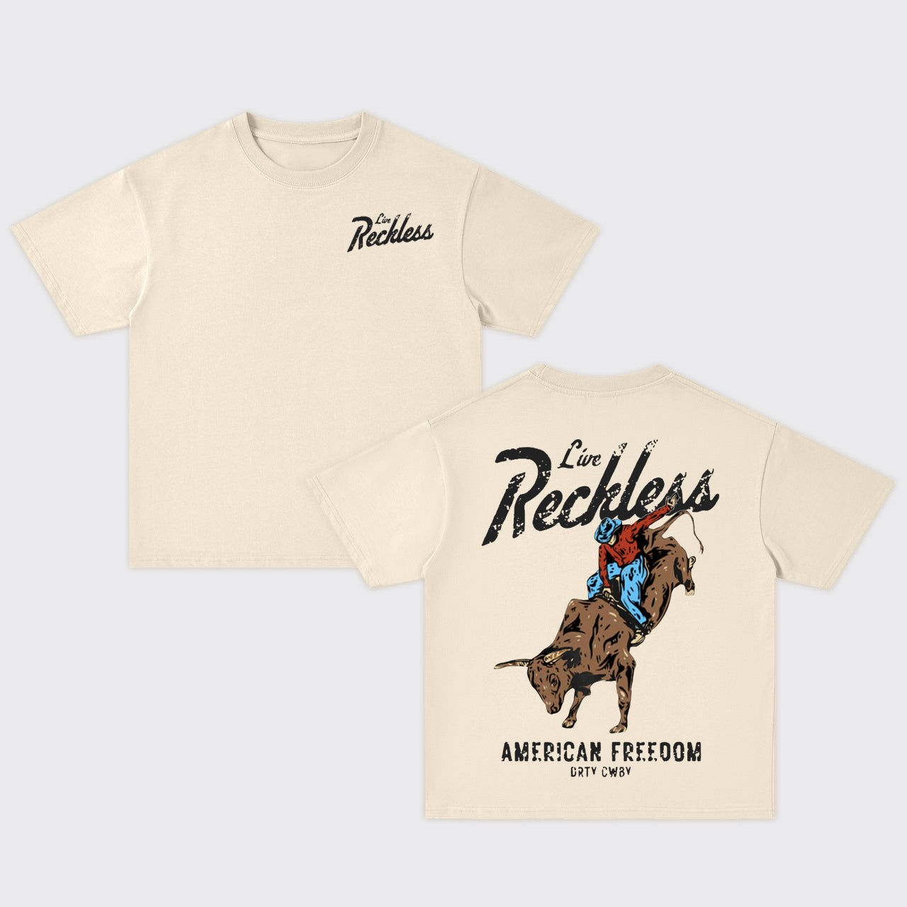 Live Reckless Oversize T-Shirts