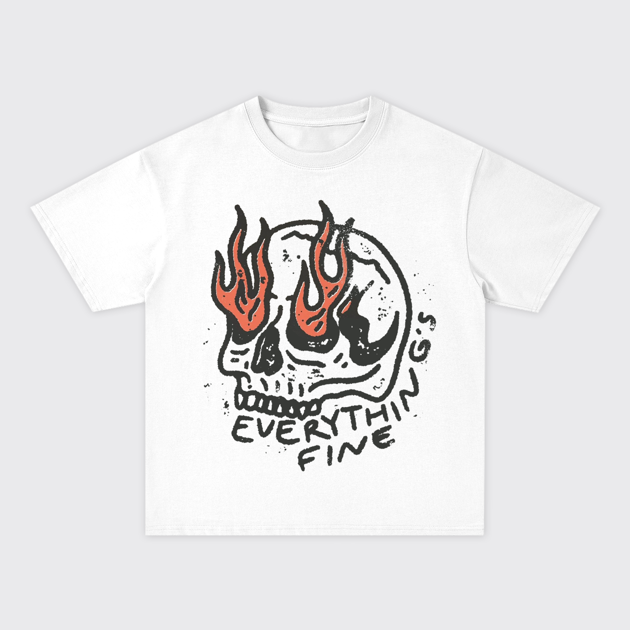 Everything Is Fine Oversize T-Shirts