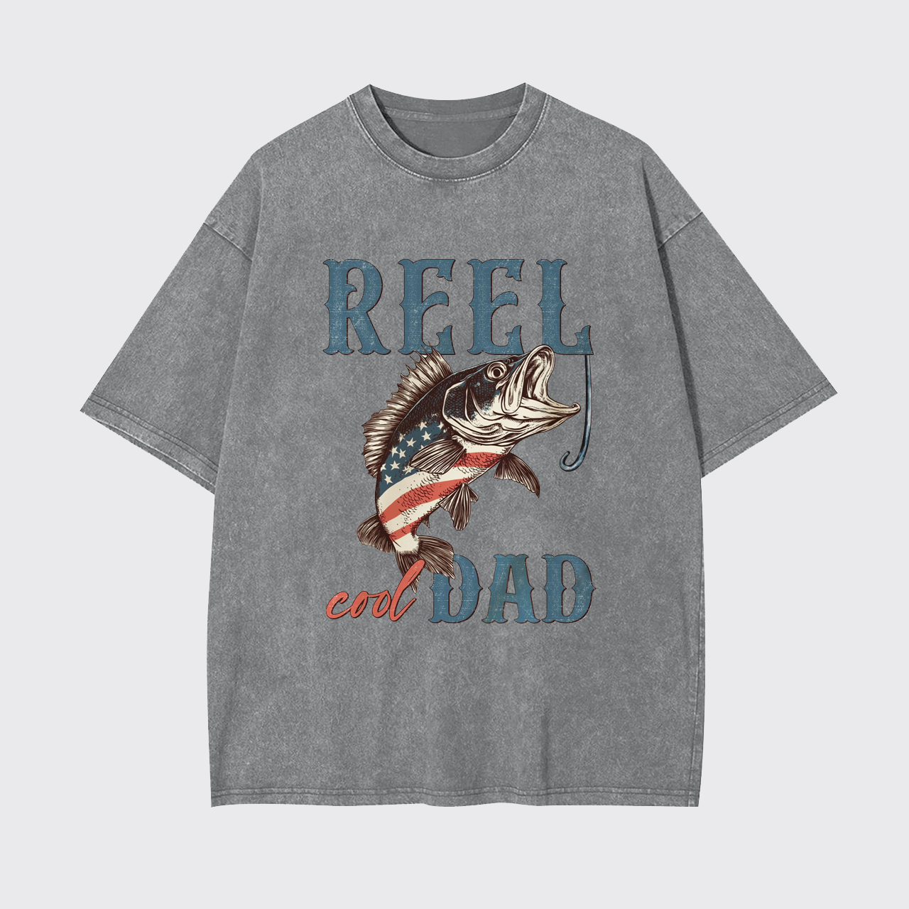 Reel Cool Dad-4th Of July Garment-dye Tees