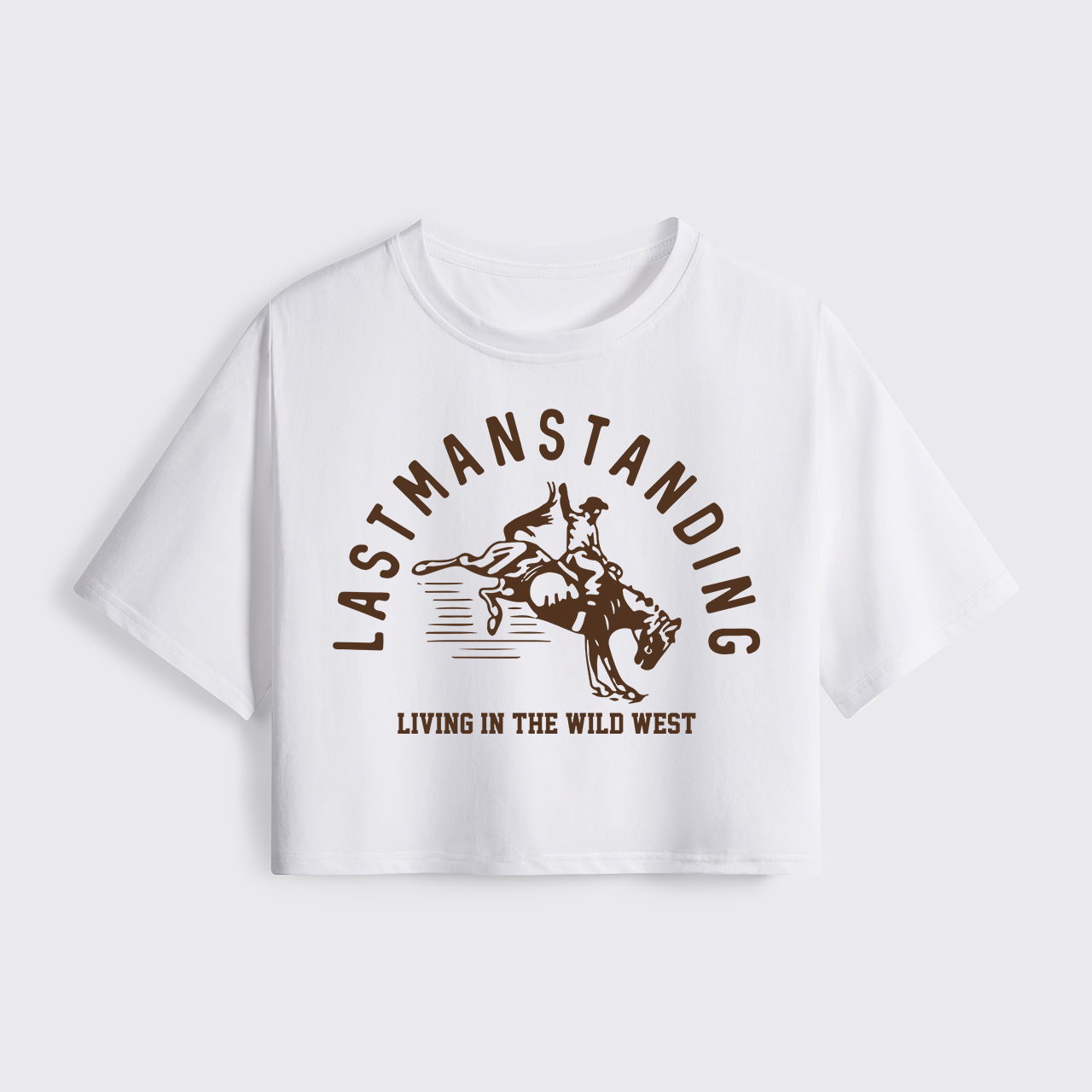 Last Man Standing Living In The Wild West Cropped Boxy Tee