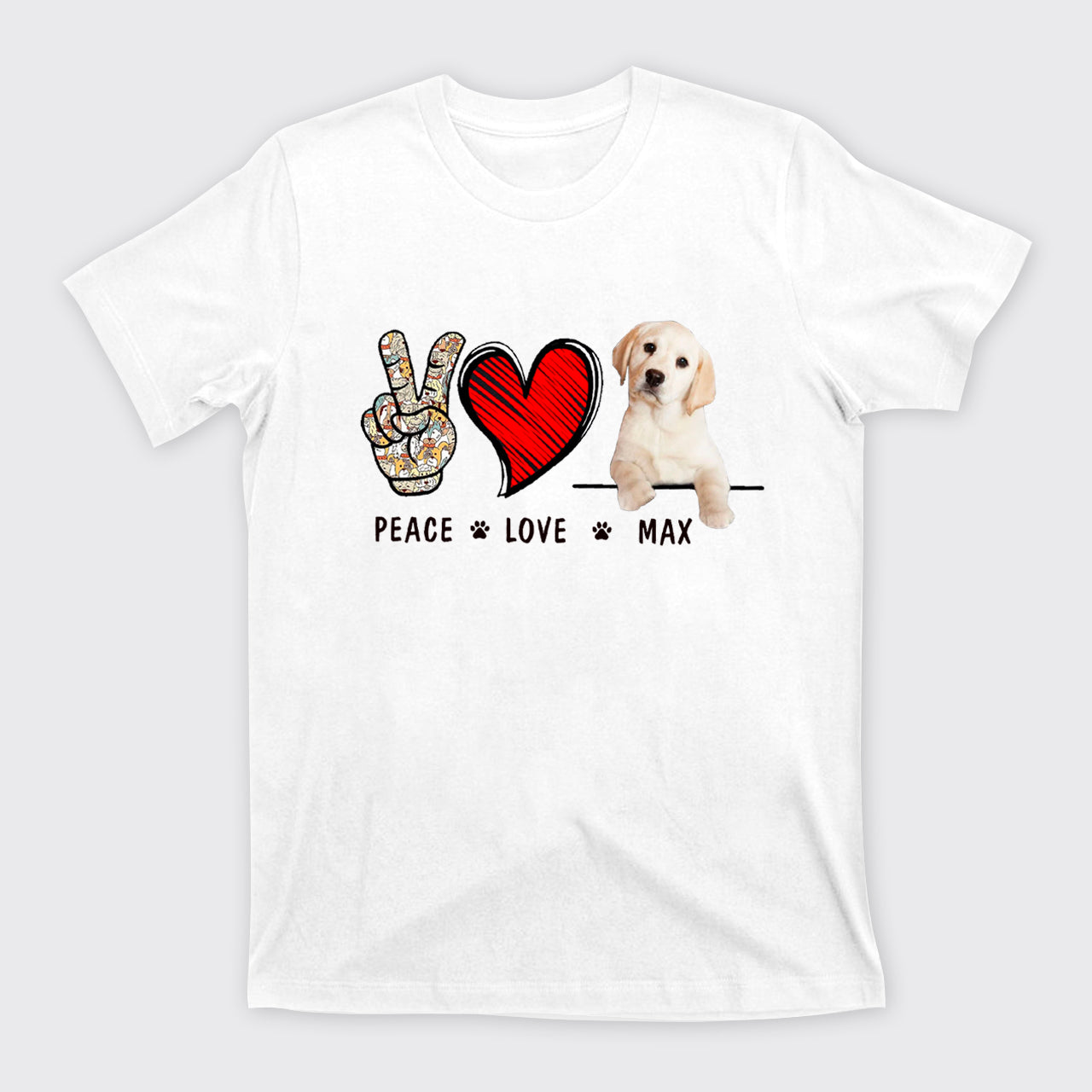 Personalized Peace Love Pet T-Shirts