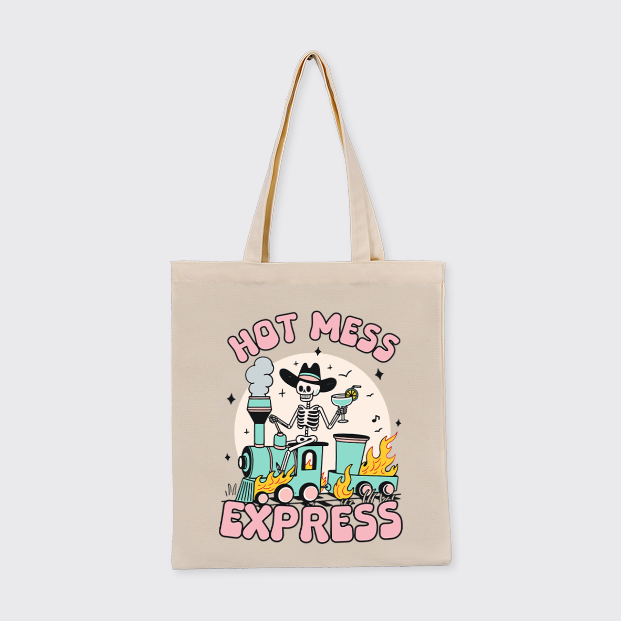 Mental Health-Hot Mess Express_Cowboybay Canvas Tote Bag