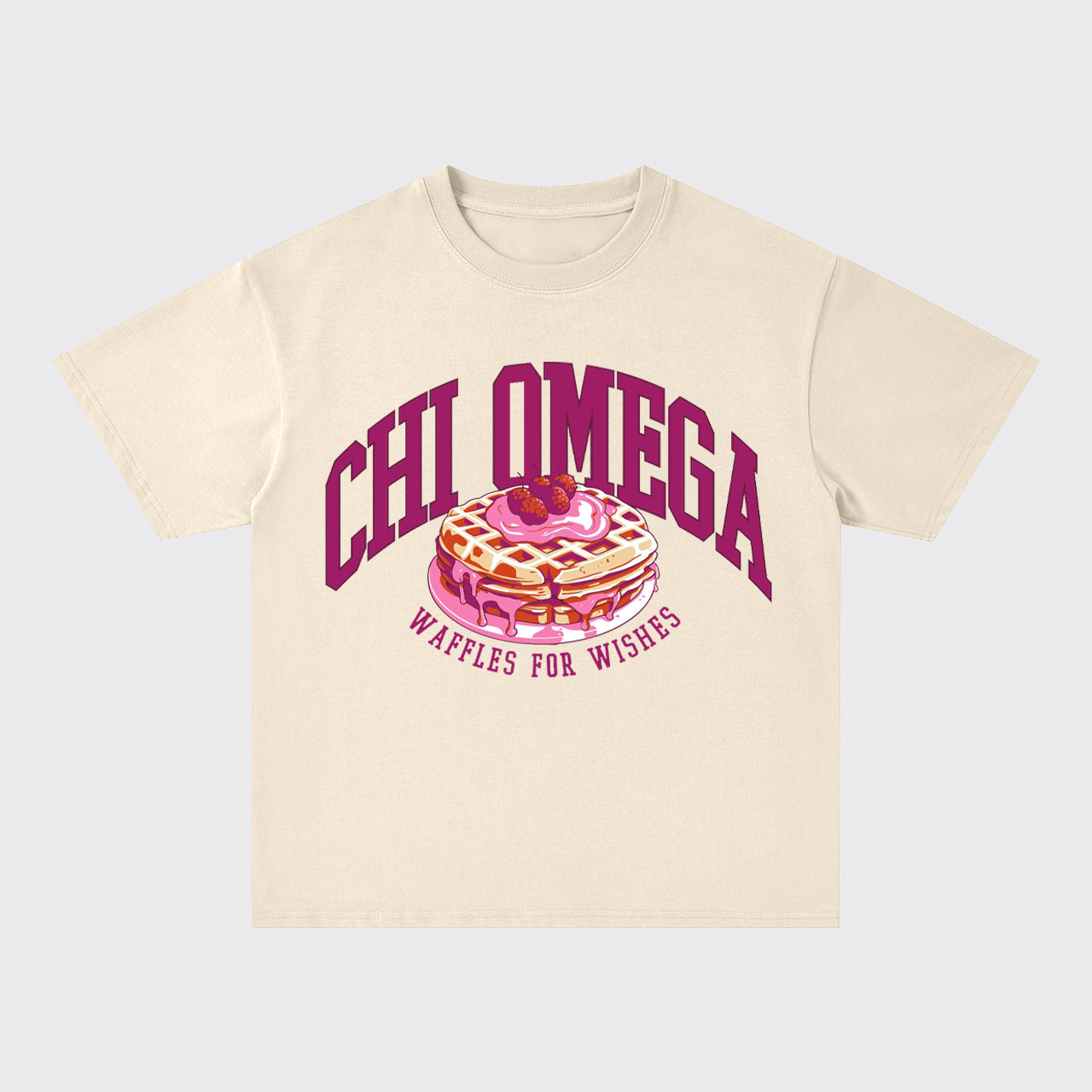 Cranberry Waffles Oversize T-Shirts