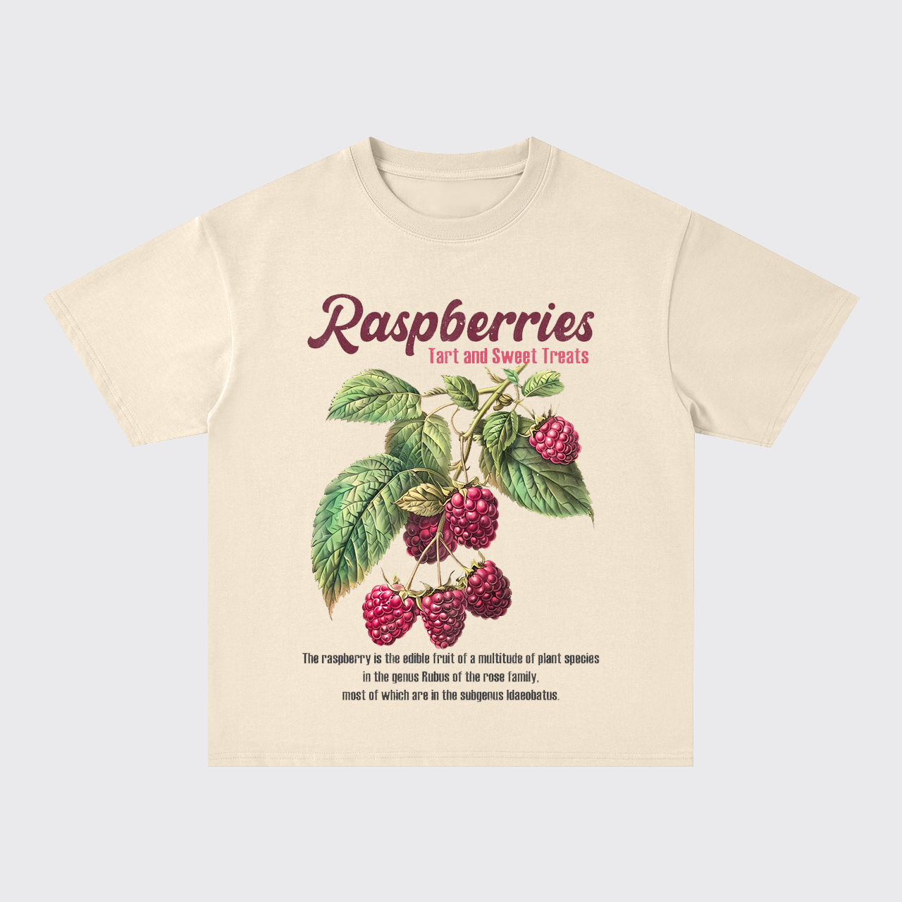 Retro Style-Fresh Raspberries Oversize T-Shirts
