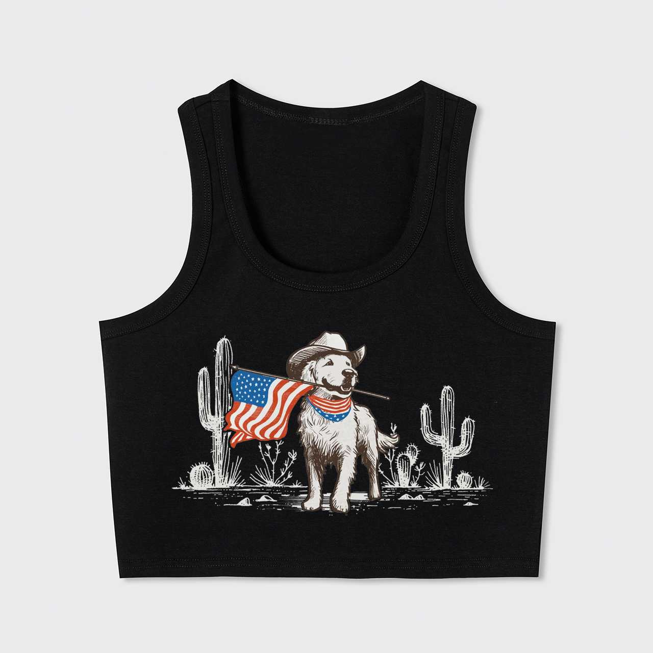 American Flag Dog Tank Top
