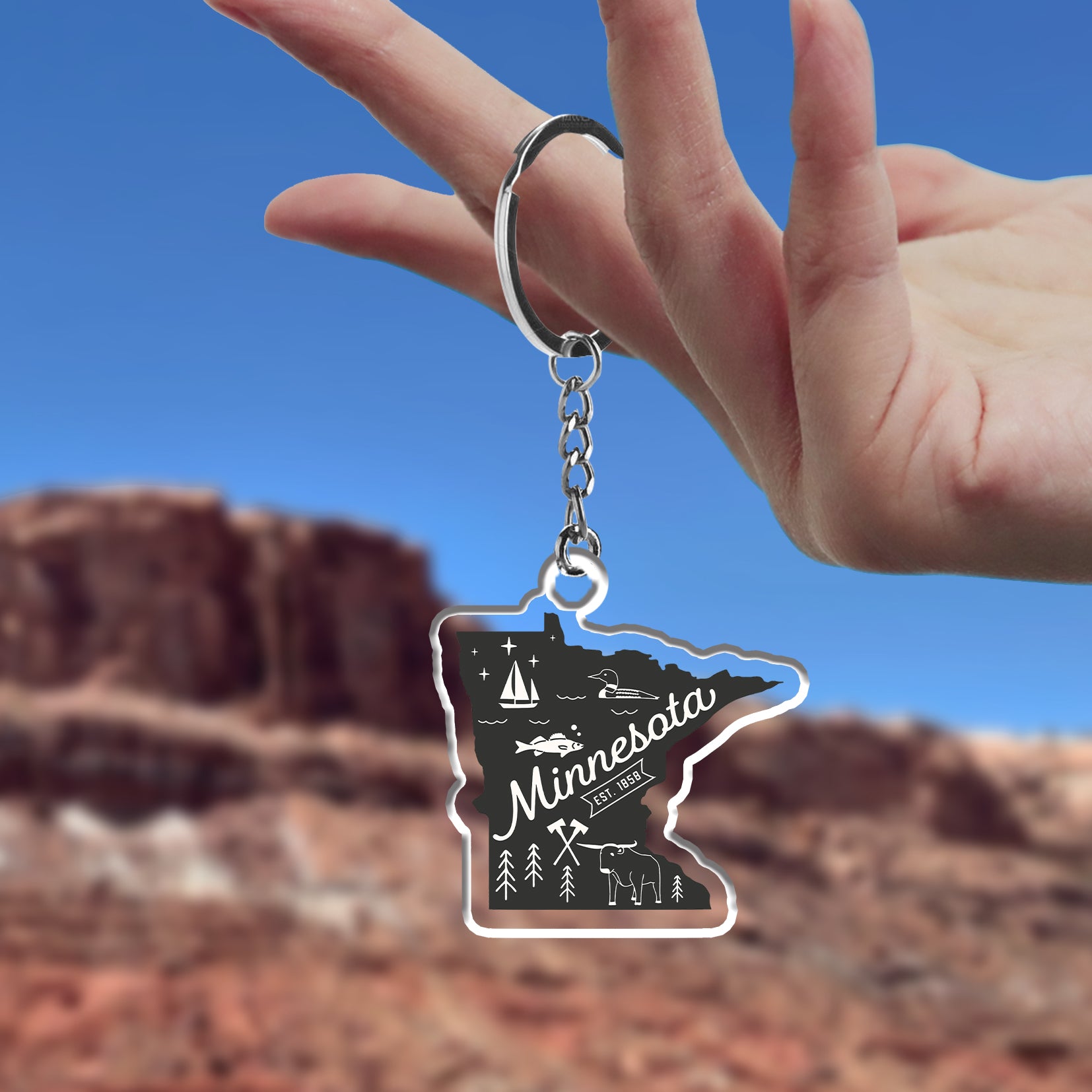 Minnesota State_Cowboybay Keychain
