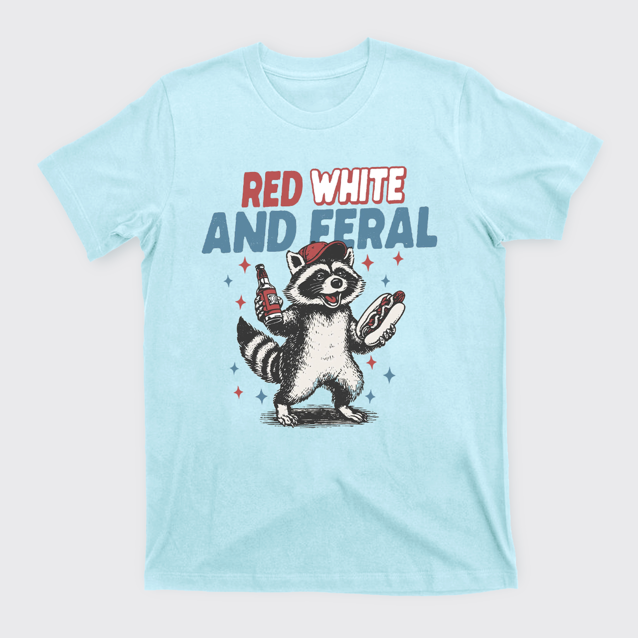 Funny Raccoon-Humorous 4th Of July T-Shirts