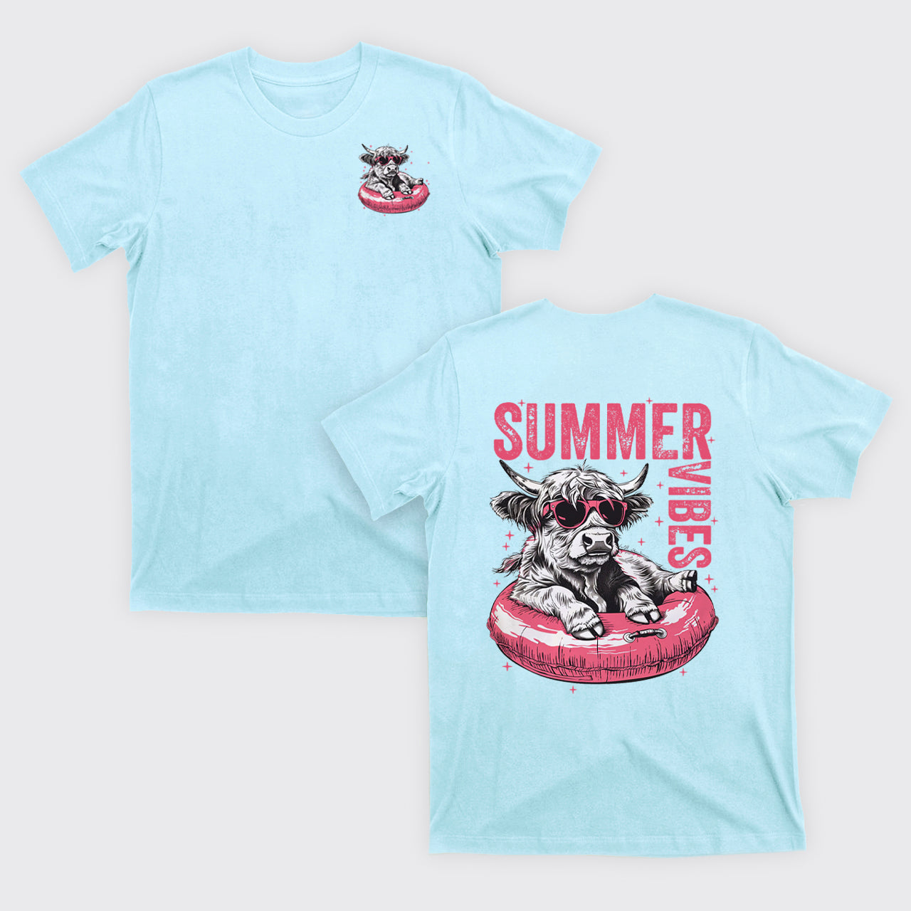 Summer,Highland Cow T-Shirts