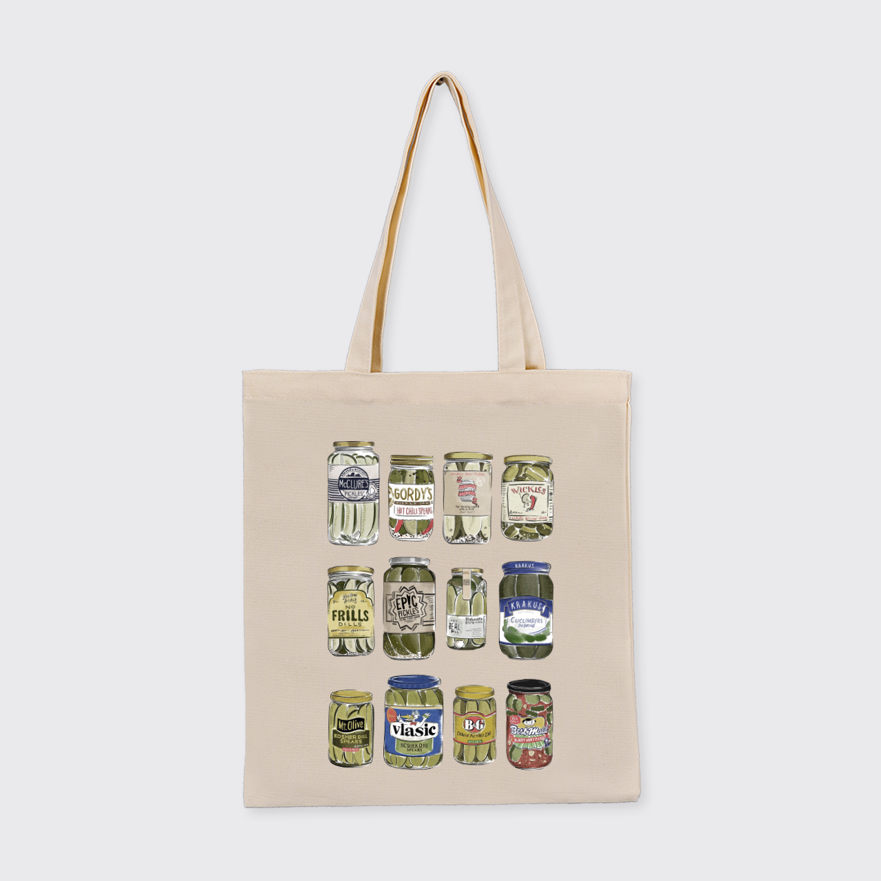 Vintage Canned Pickles Funny_Cowboybay Canvas Tote Bag