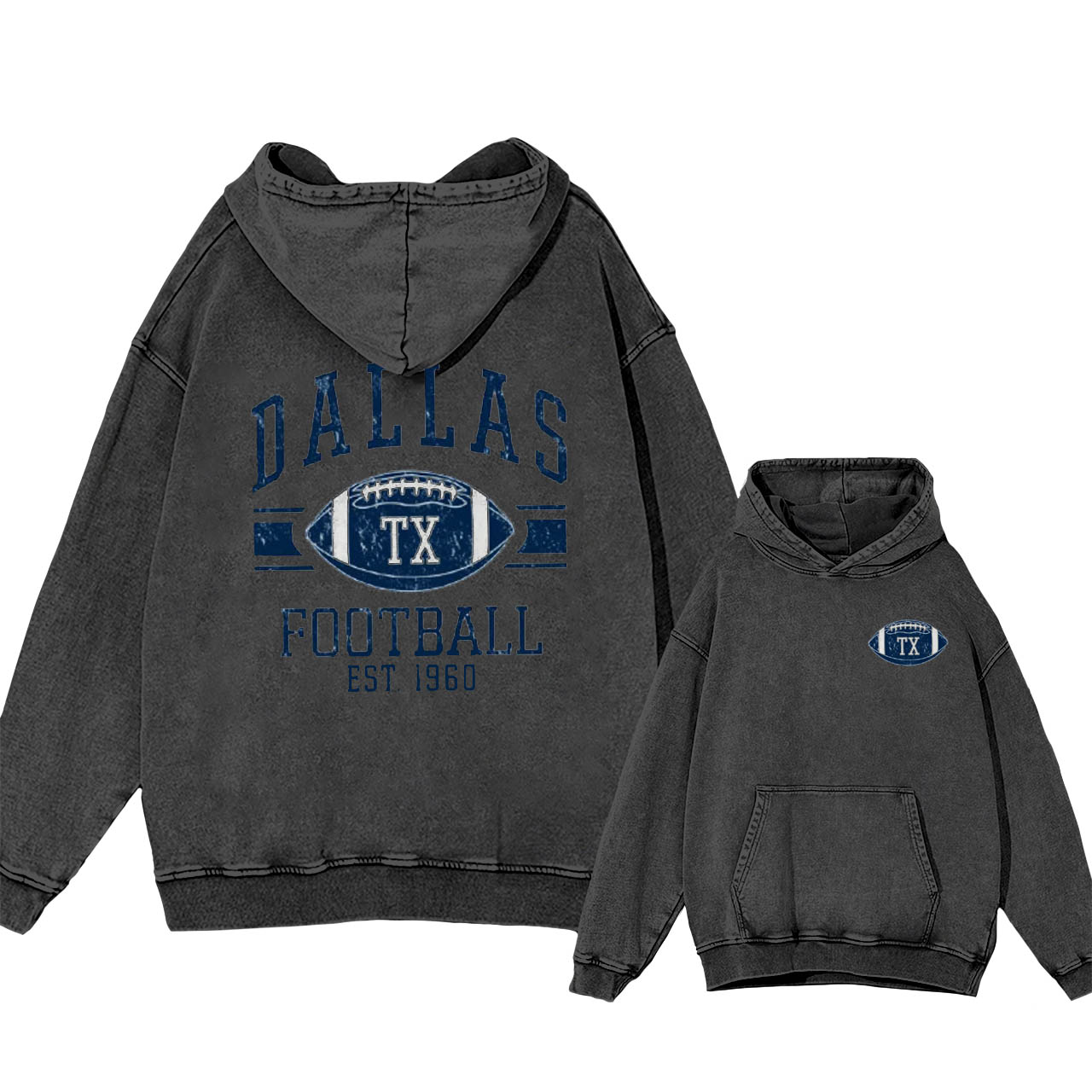 Cowboy Dallas Football EST.1960 Garment-Dye Hoodies
