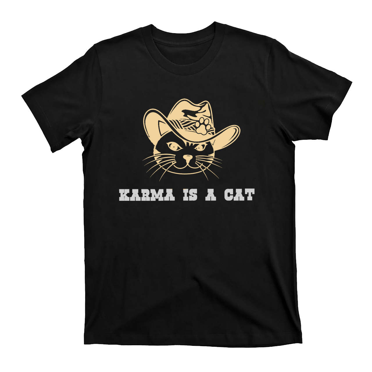 Karma Is A Cat Midnight T-Shirts