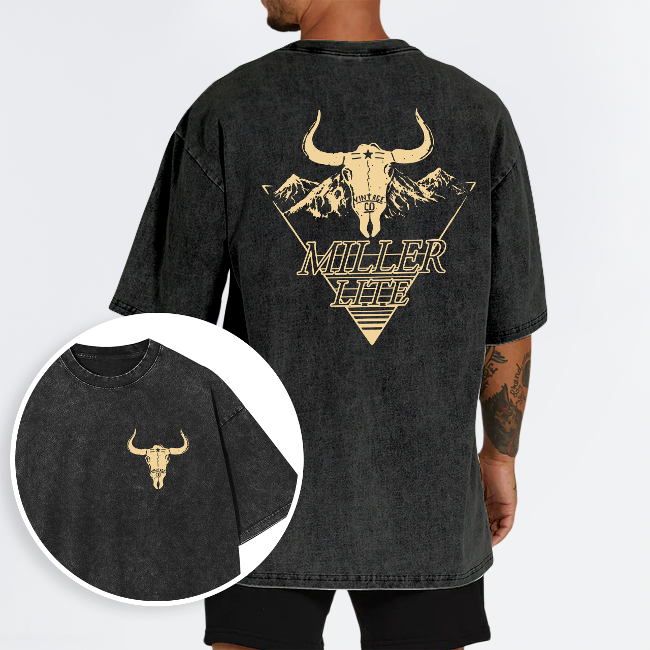 The Time of Cow Skull Garment-dye Tees