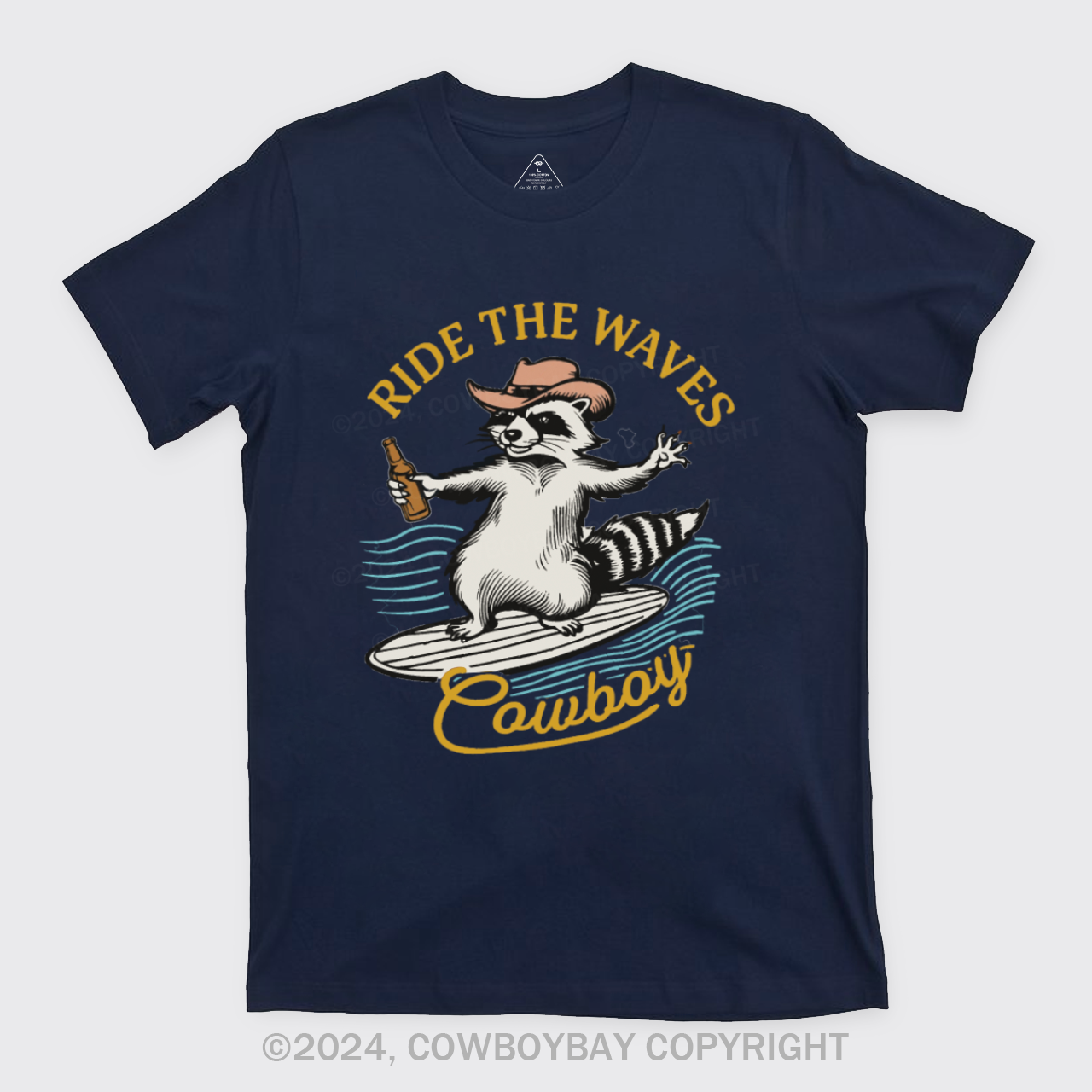 Surfing Cowboy Raccoon With Beer T-Shirts